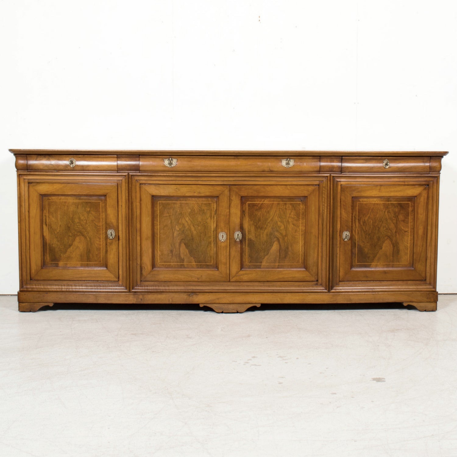 Grand 19th Century French Louis Philippe Period Cherrywood Lyonnaise Enfilade Buffet
