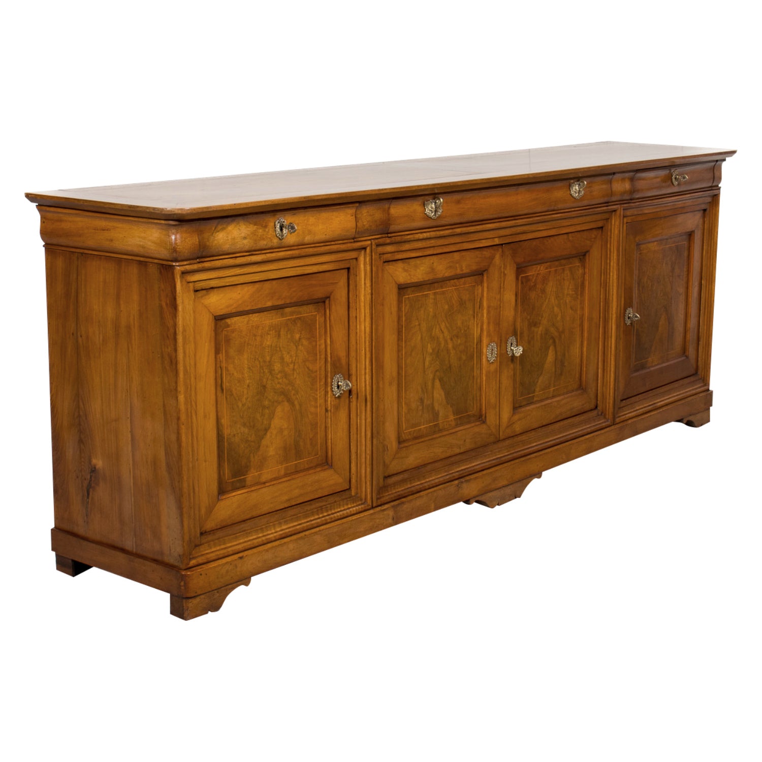 Grand 19th Century French Louis Philippe Period Cherrywood Lyonnaise Enfilade Buffet