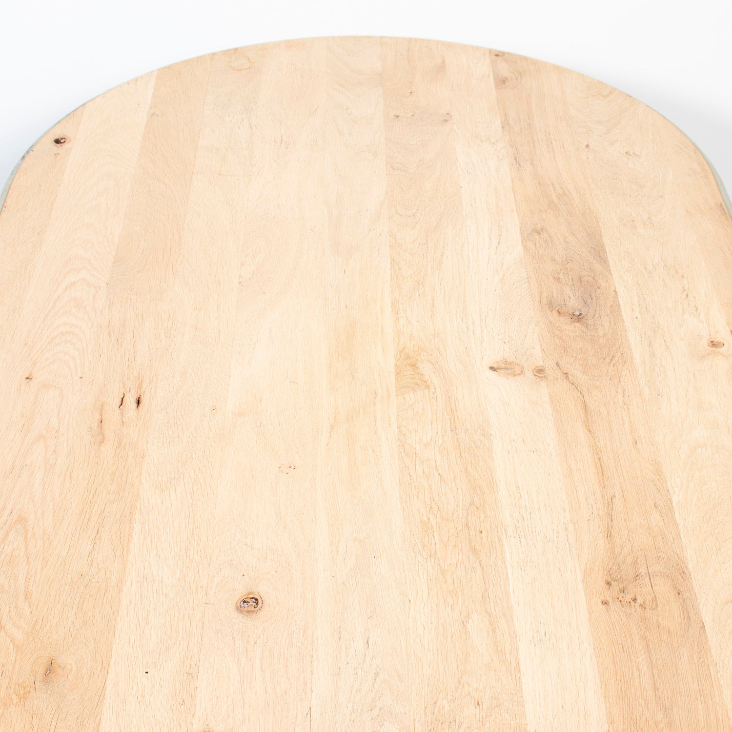 19th Century French Provençal Bleached White Oak Dining Table with Decorative Iron Base