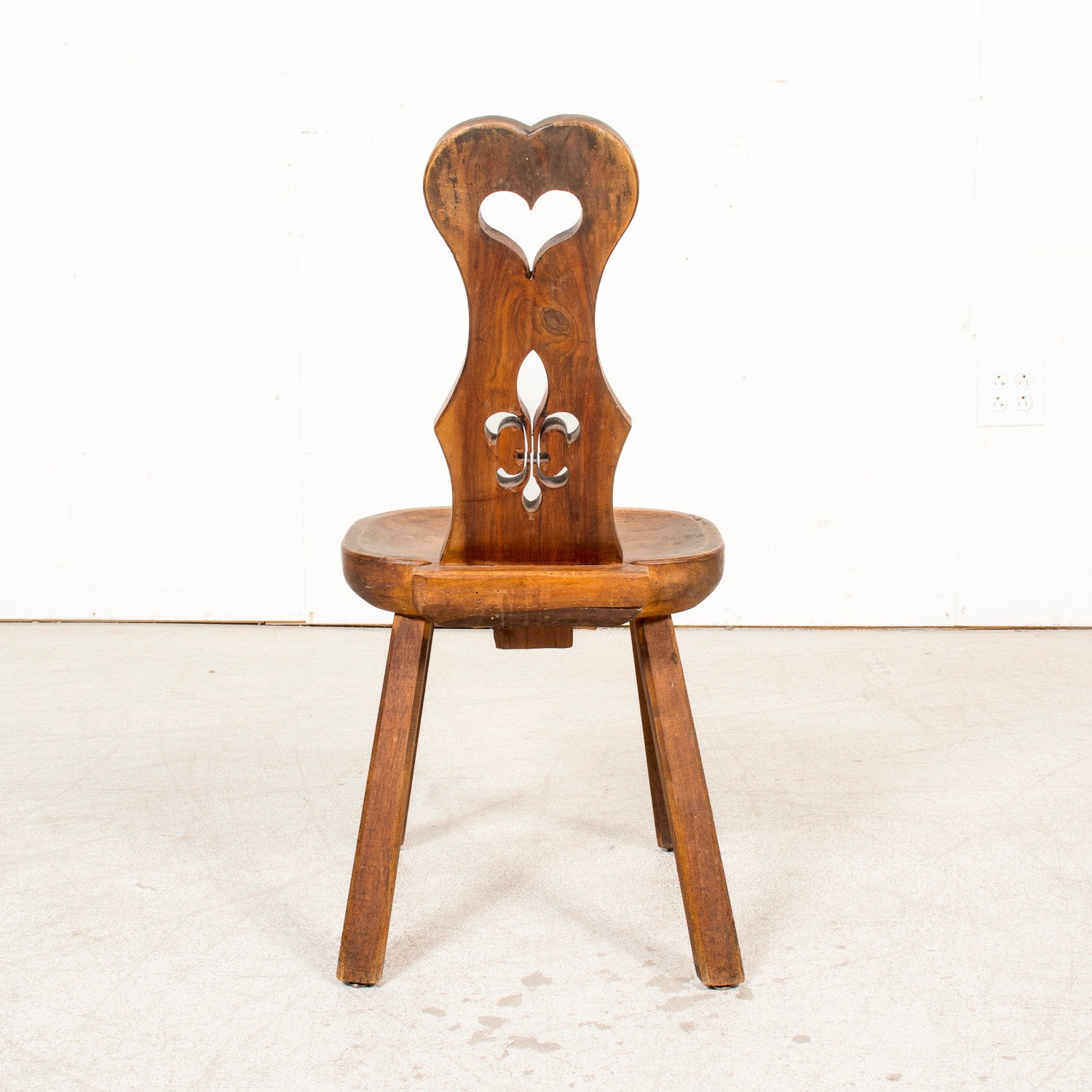 Four 19th Century Hand Carved French Alsatian Side Chairs, Sold Separately