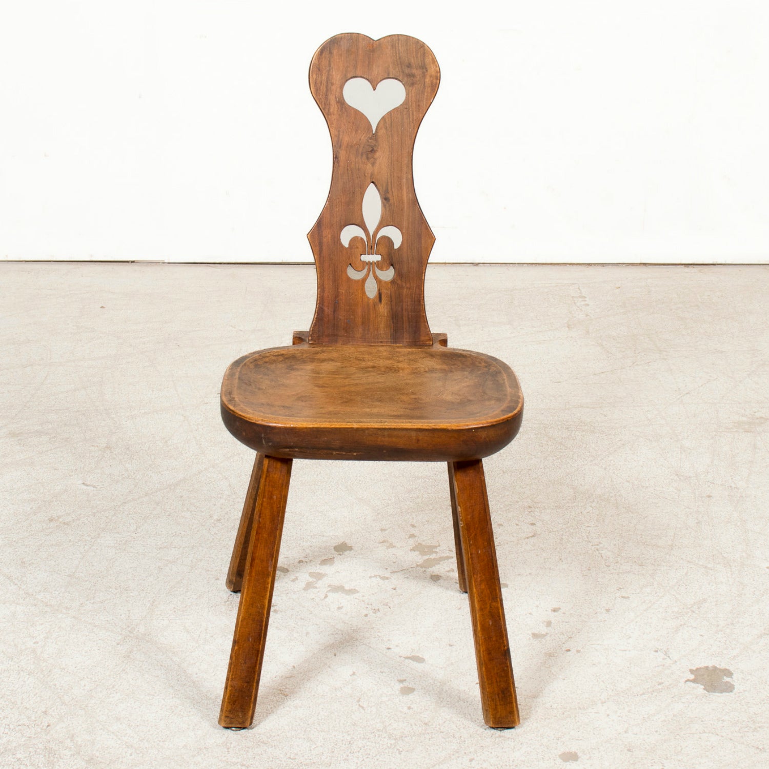 Four 19th Century Hand Carved French Alsatian Side Chairs, Sold Separately