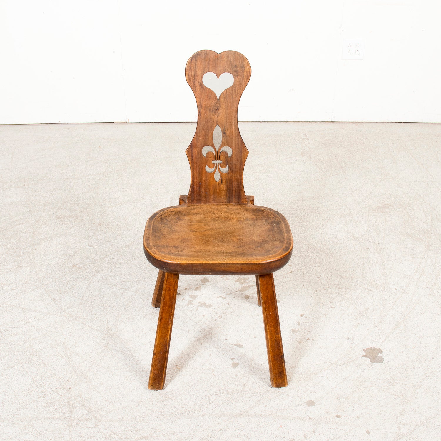 Four 19th Century Hand Carved French Alsatian Side Chairs, Sold Separately