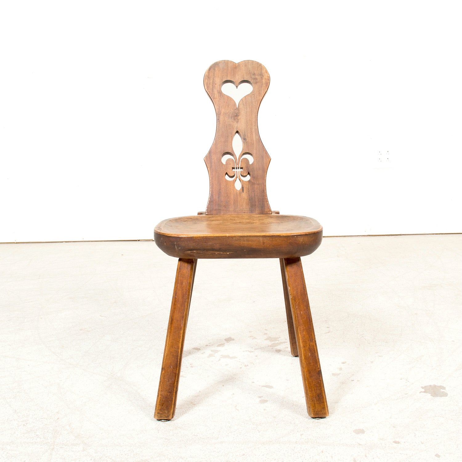 Four 19th Century Hand Carved French Alsatian Side Chairs, Sold Separately