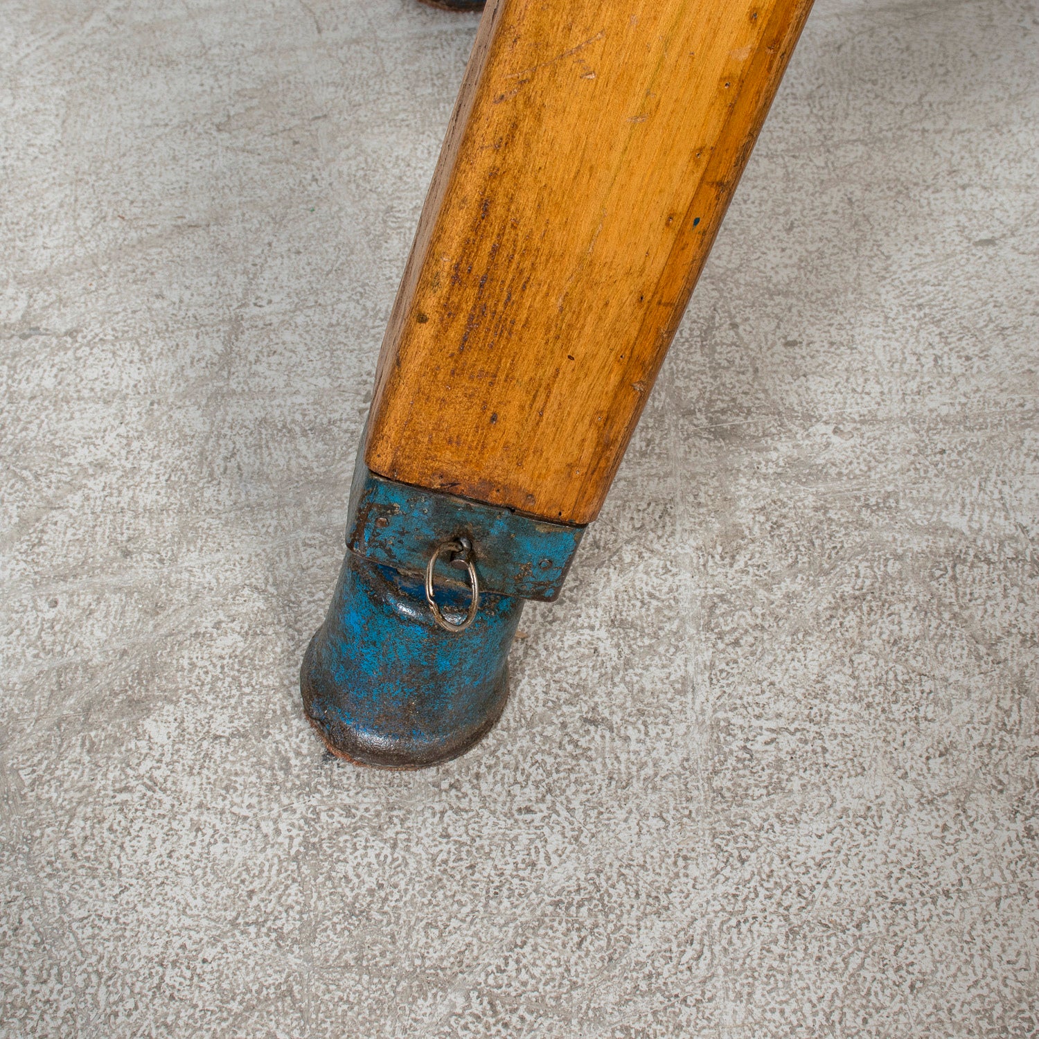 1930s Central European Leather Pommel Horse Industrial Bench