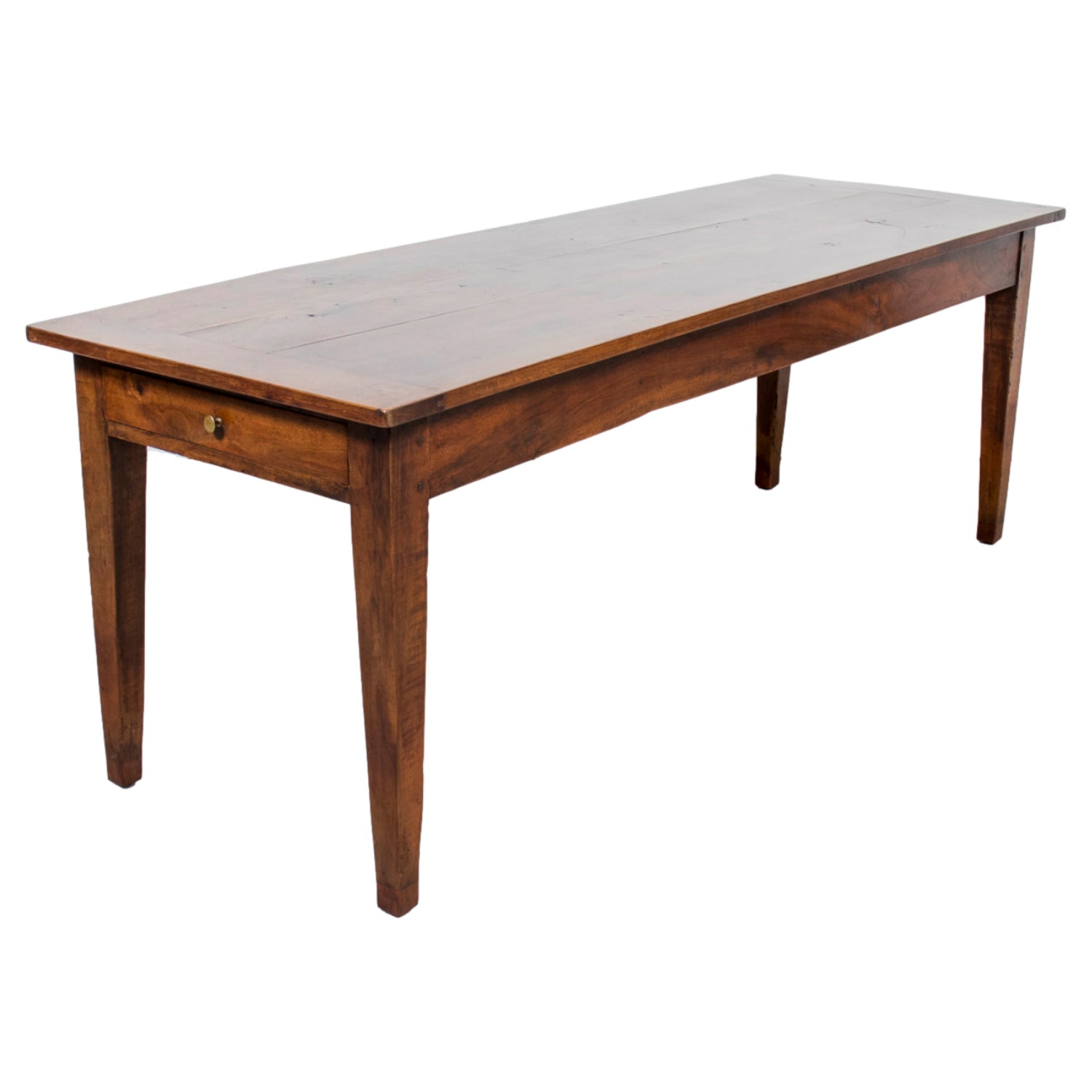 18th Century French Louis XVI Period Walnut Farm Table with Drawer