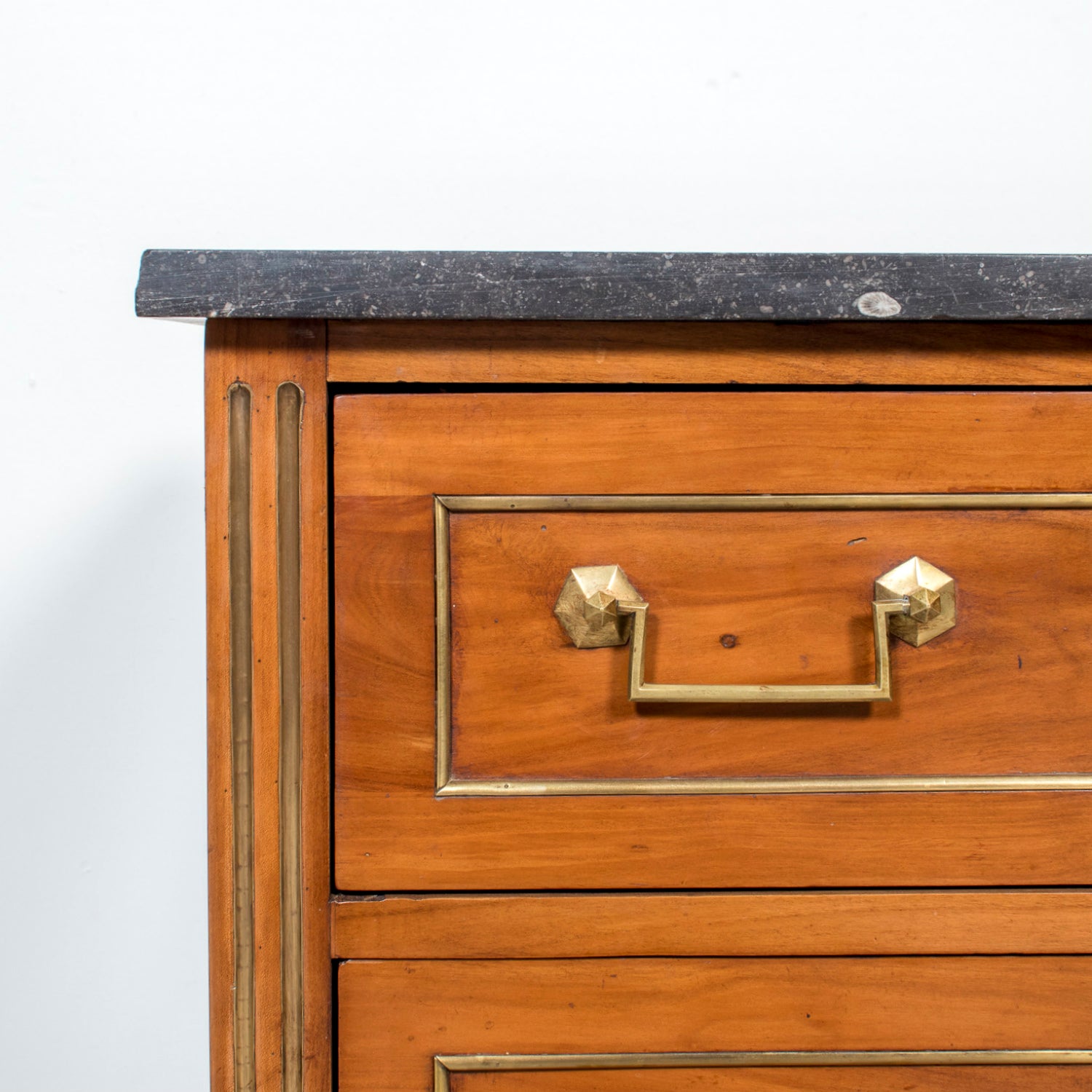 19th Century French Louis XVI Petite Commode with Black Marble Top
