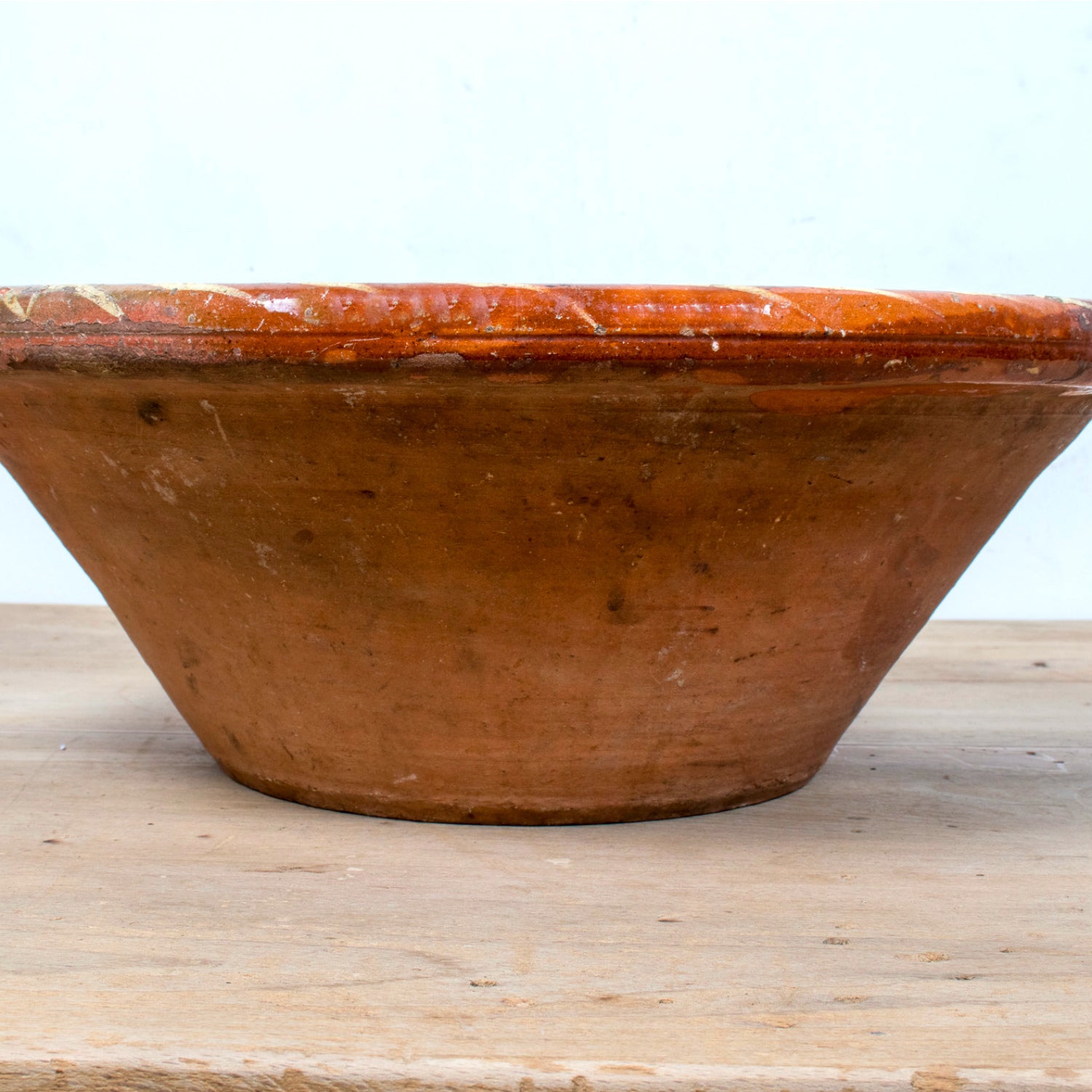 19th Century Portuguese Red Slipware  Bowl with Fish Motifs