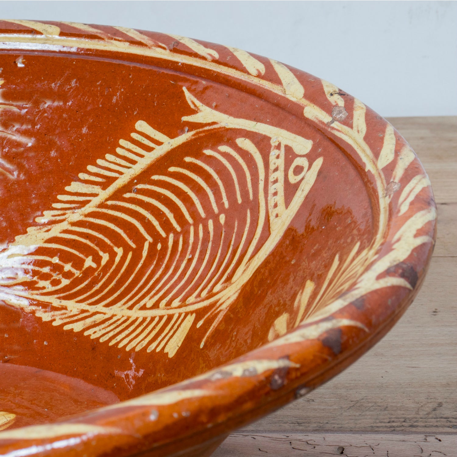 19th Century Portuguese Red Slipware  Bowl with Fish Motifs