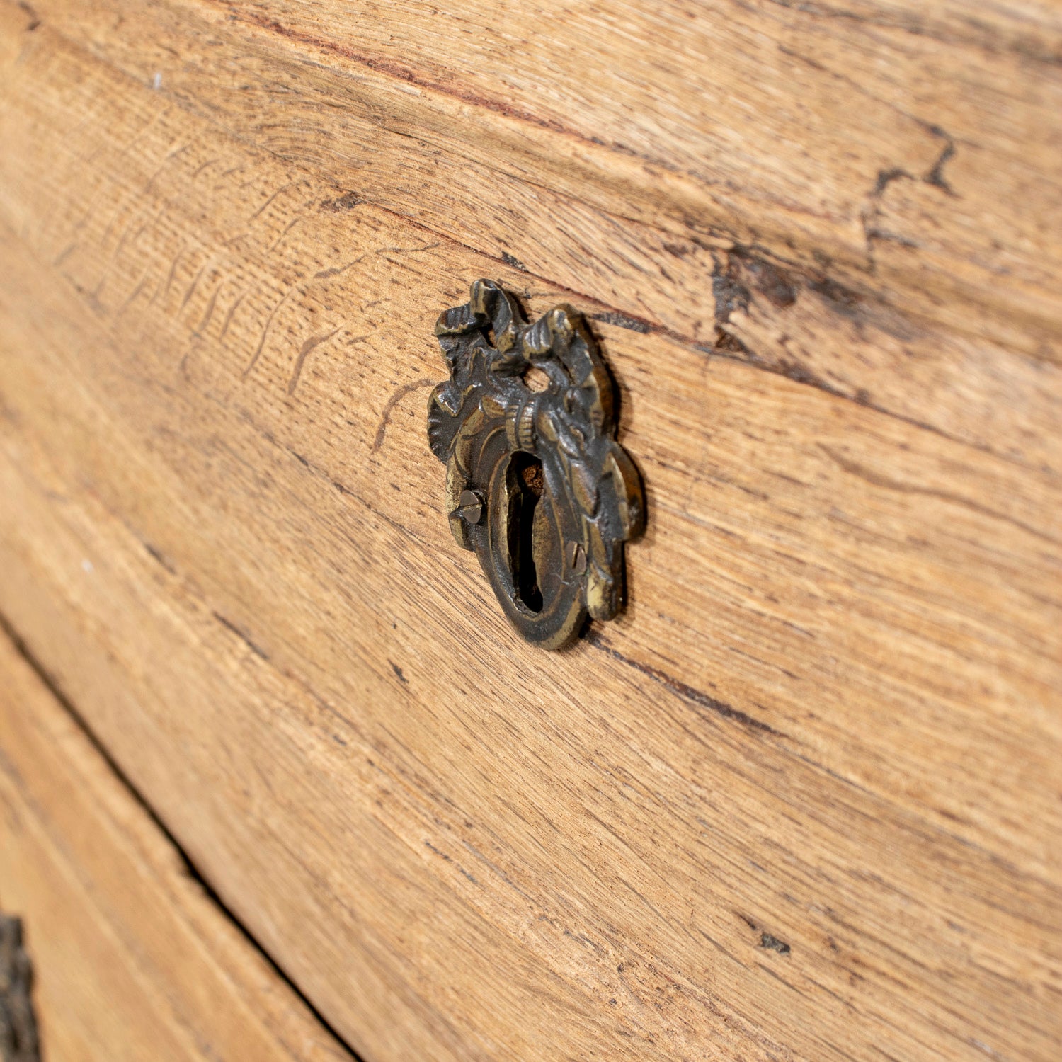 19th Century French Louis XVI Style Serpentine Front Bleached Oak Commode