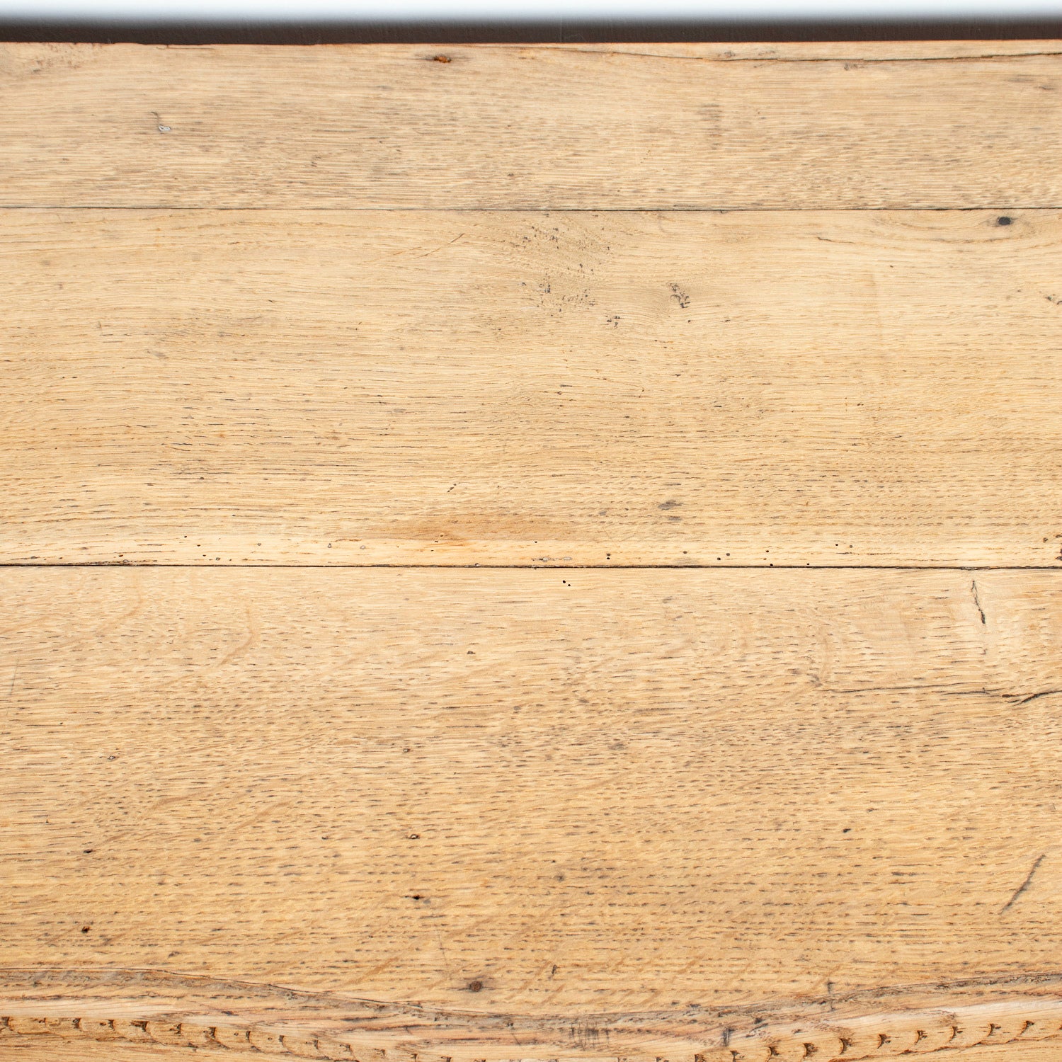 Mid-19th Century French Louis XVI Style Carved Bleached Oak Three-Drawer Serpentine Commode