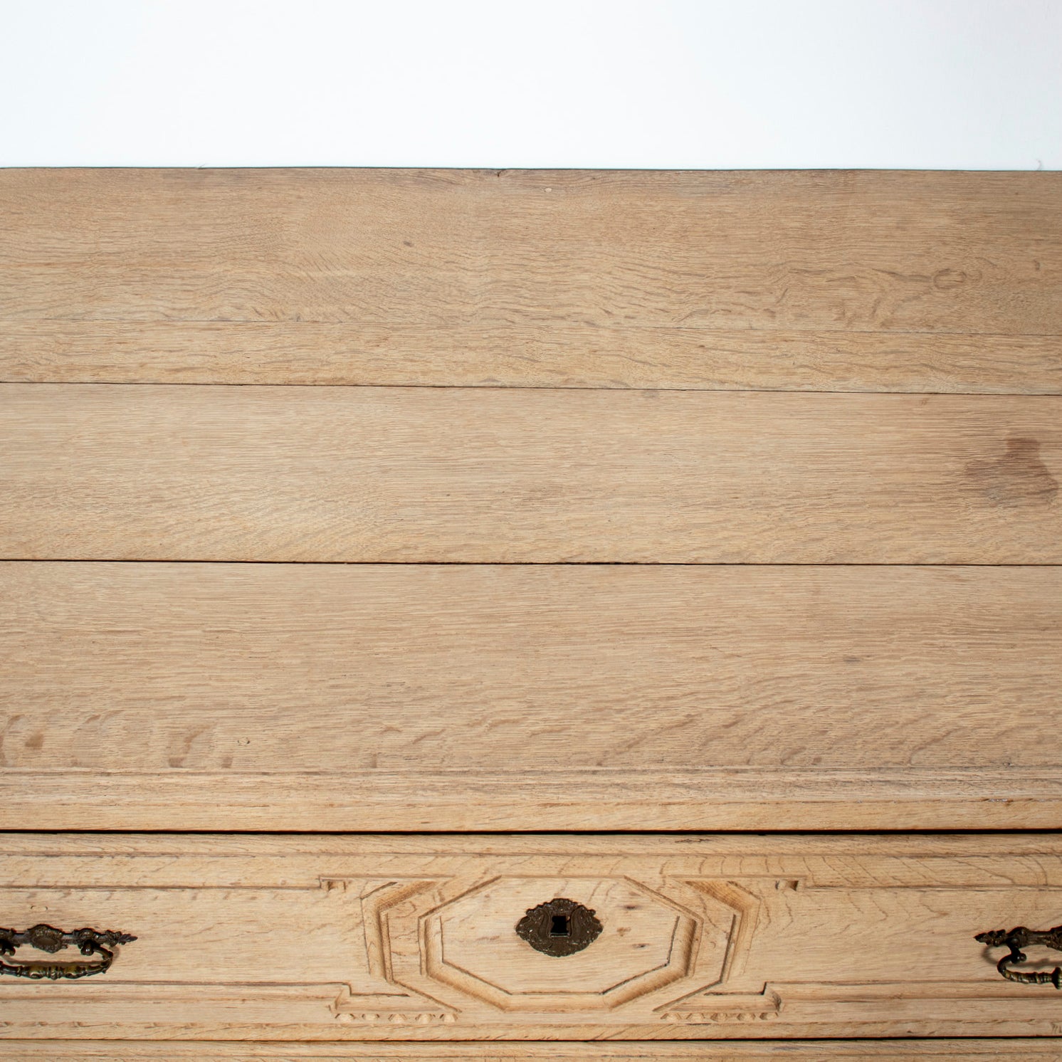 Mid-19th Century French Louis XVI Style Bleached Oak Neoclassical Commode