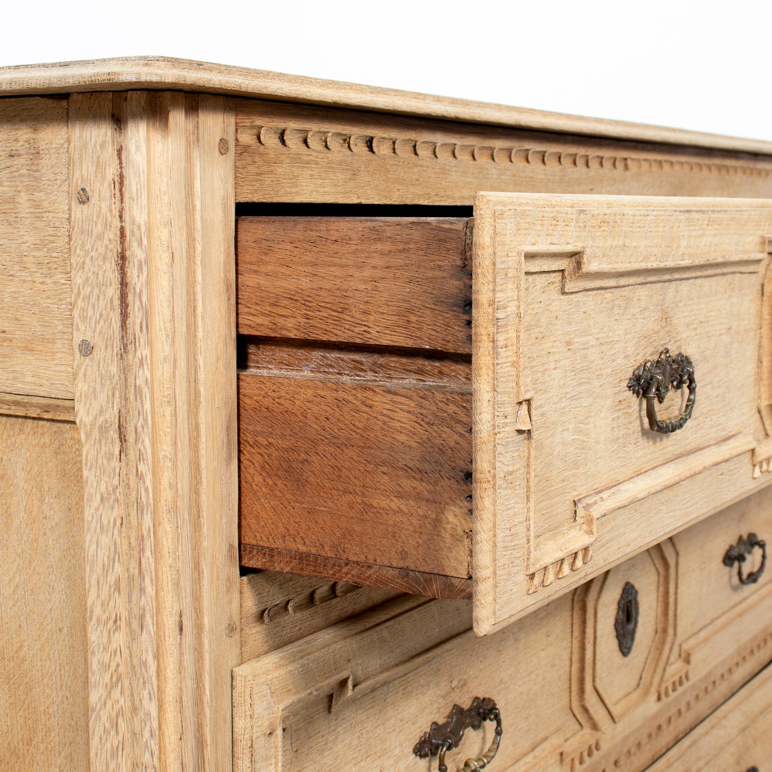 Mid-19th Century French Louis XVI Style Bleached Oak Neoclassical Commode