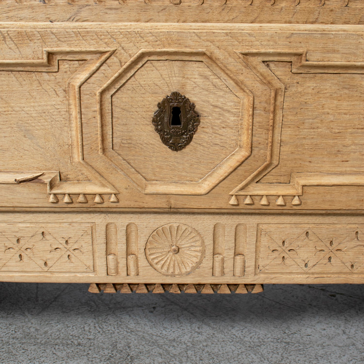 Mid-19th Century French Louis XVI Style Bleached Oak Neoclassical Commode