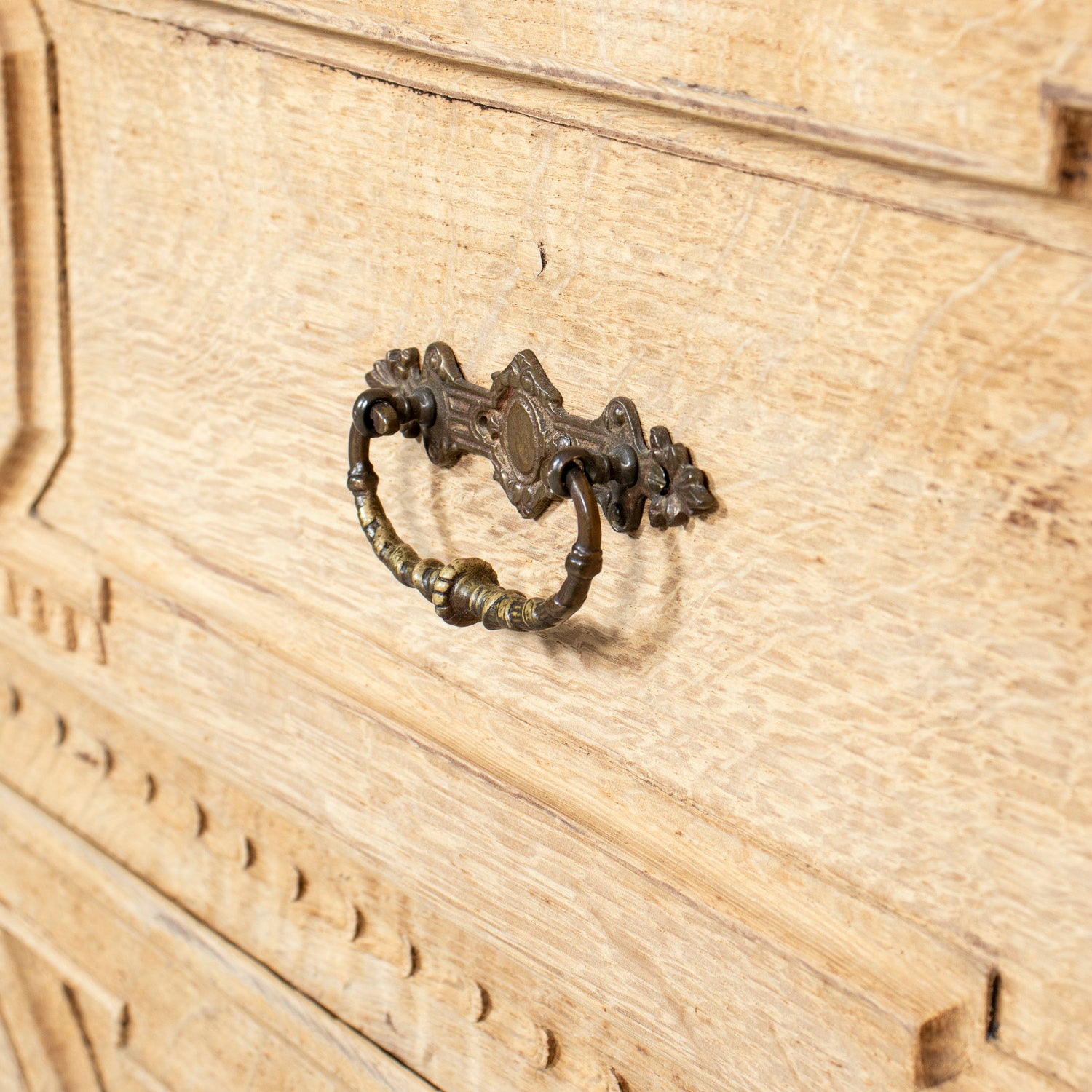 Mid-19th Century French Louis XVI Style Bleached Oak Neoclassical Commode