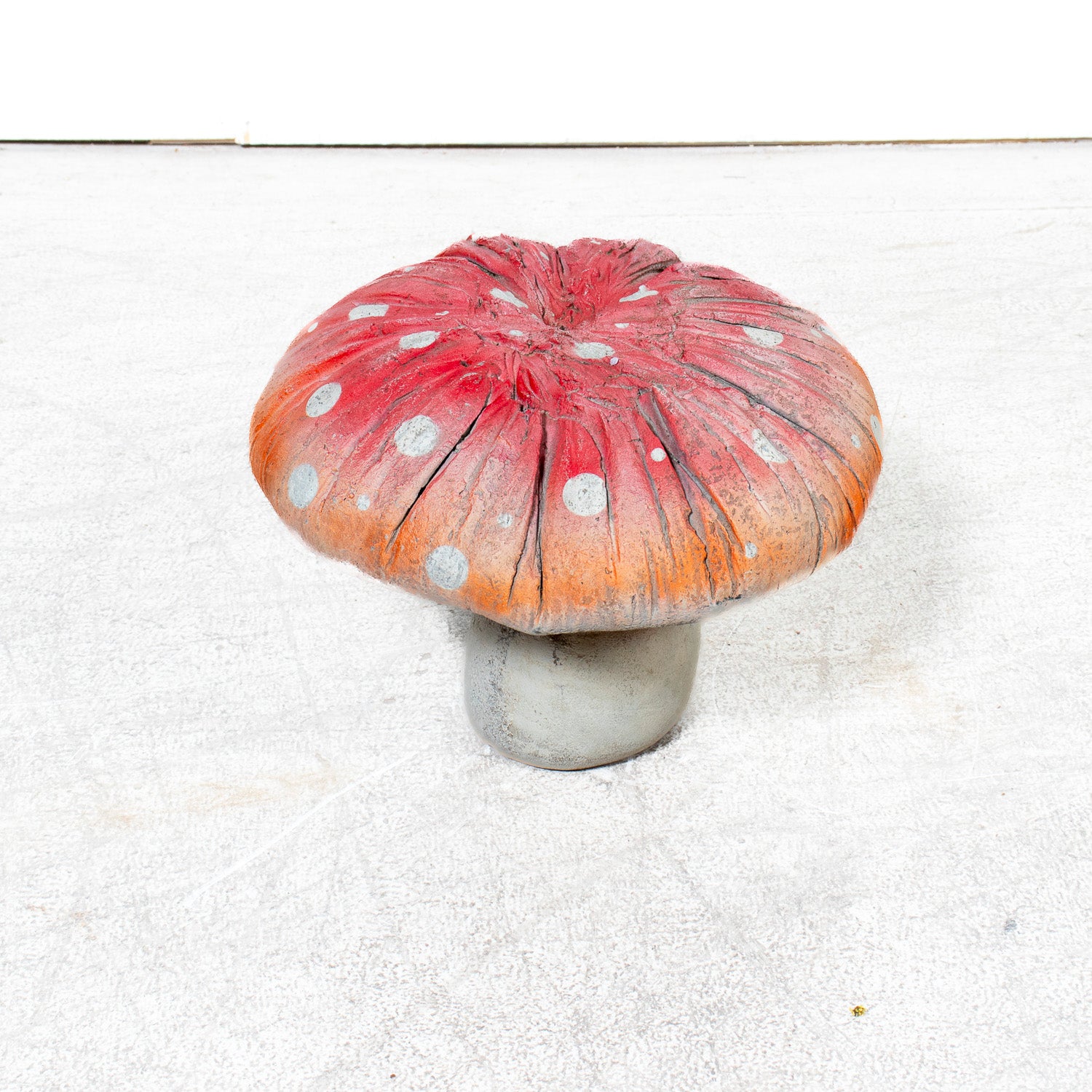 Mid-20th Century French Cast Concrete Mushroom Garden Ornament or Sculpture