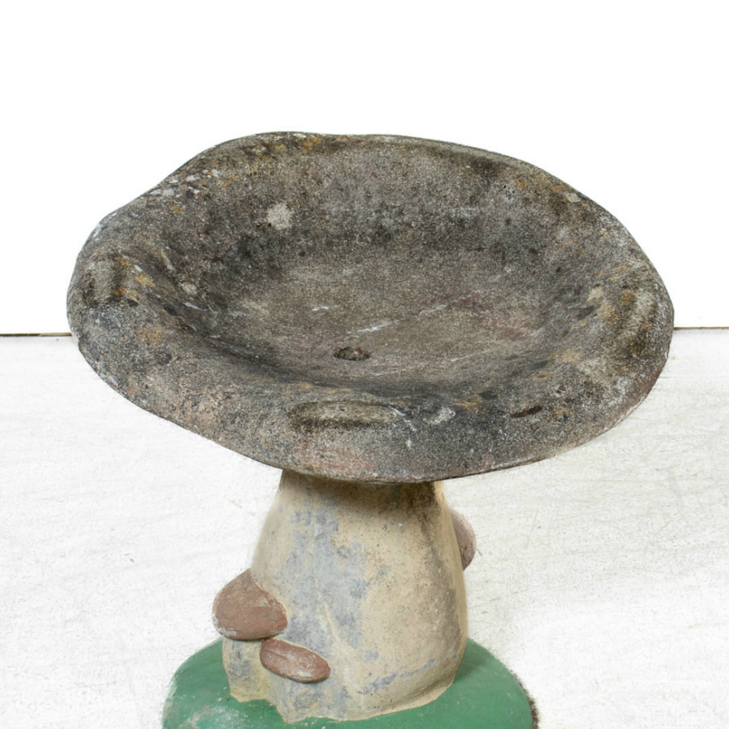 Vintage French Cast Concrete Mushroom Garden Seat, Mid-20th Century