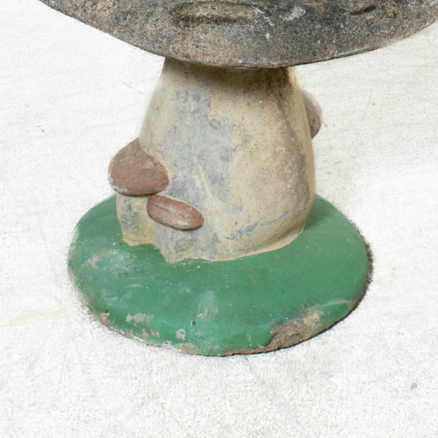 Vintage French Cast Concrete Mushroom Garden Seat, Mid-20th Century
