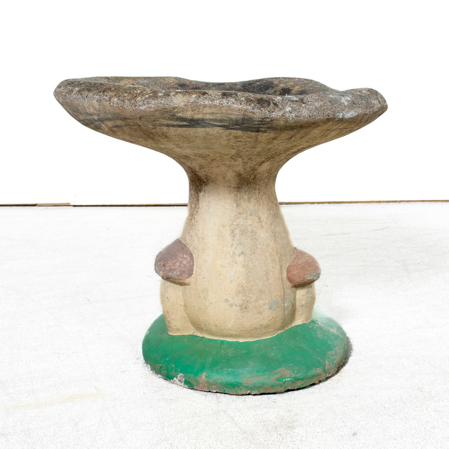 Vintage French Cast Concrete Mushroom Garden Seat, Mid-20th Century