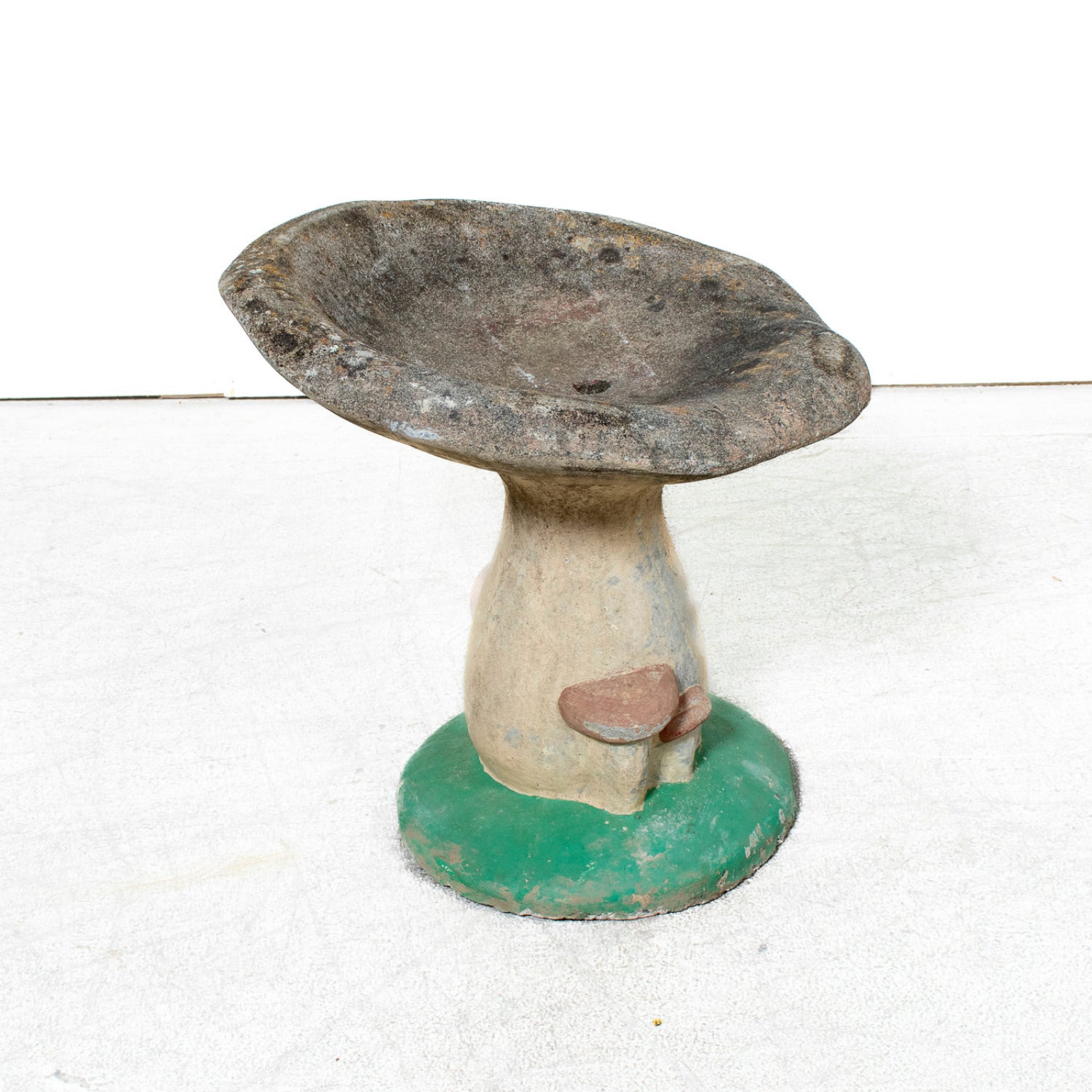 Vintage French Cast Concrete Mushroom Garden Seat, Mid-20th Century