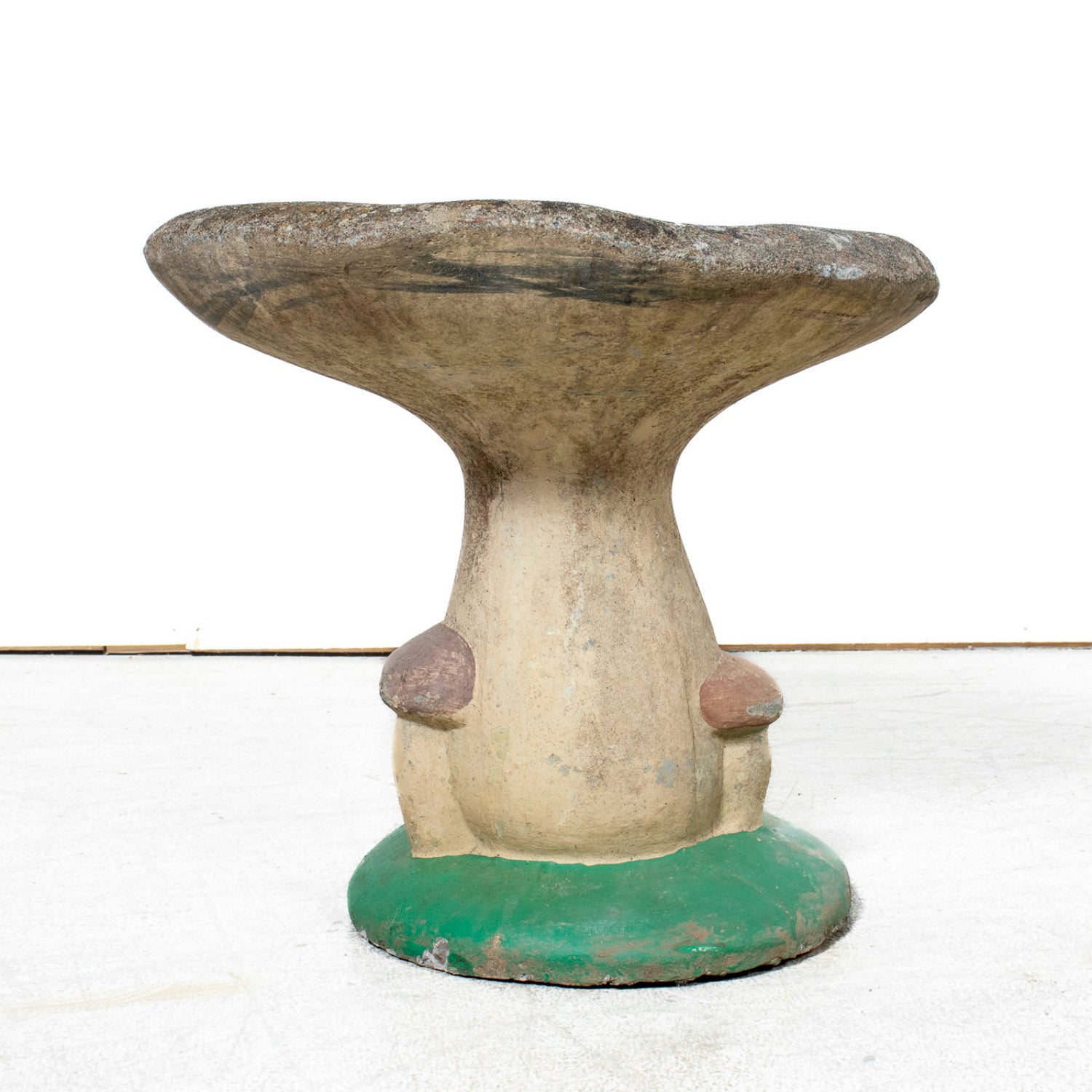 Vintage French Cast Concrete Mushroom Garden Seat, Mid-20th Century
