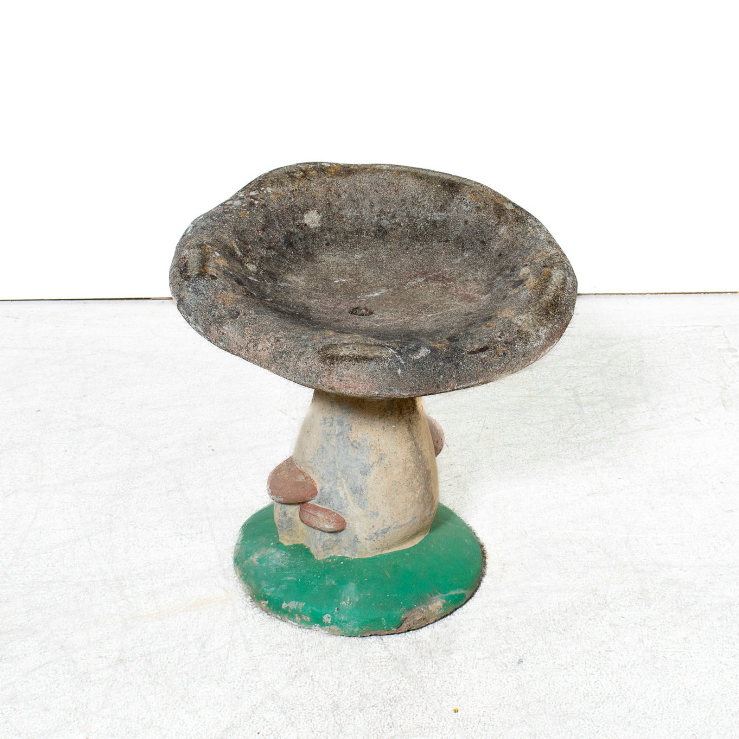 Vintage French Cast Concrete Mushroom Garden Seat, Mid-20th Century