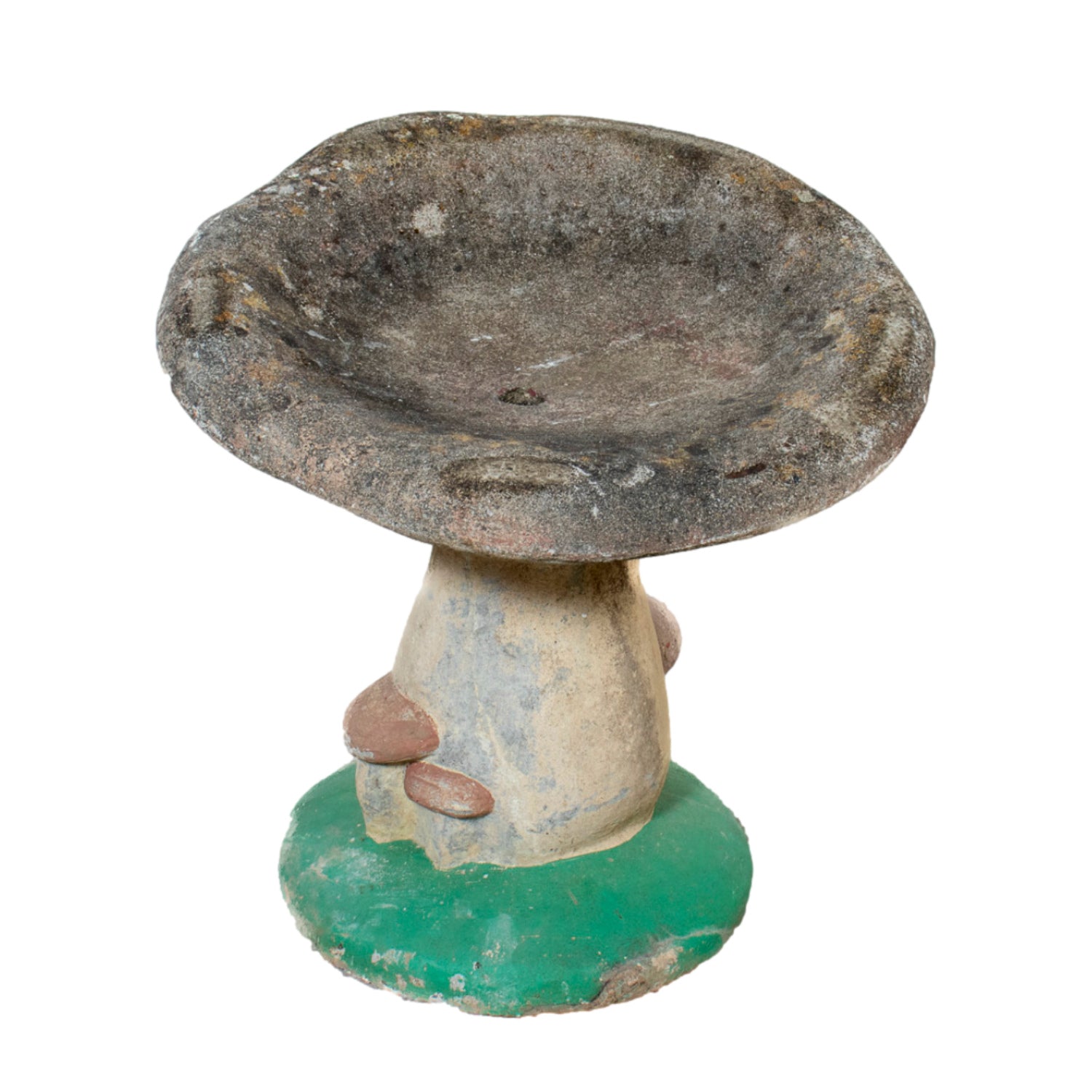 Vintage French Cast Concrete Mushroom Garden Seat, Mid-20th Century