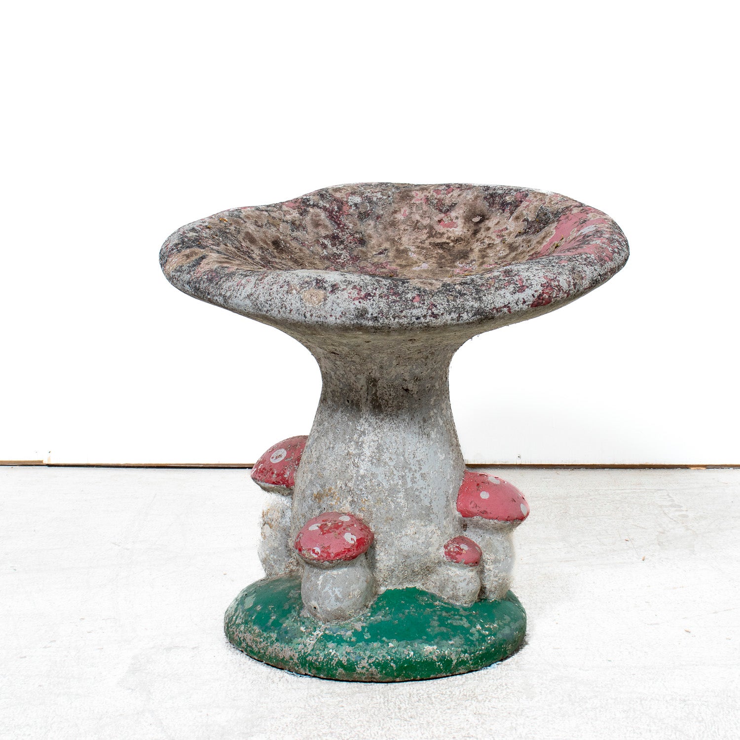 Mid-20th Century French Cast Concrete Mushroom Garden Seat or Stool