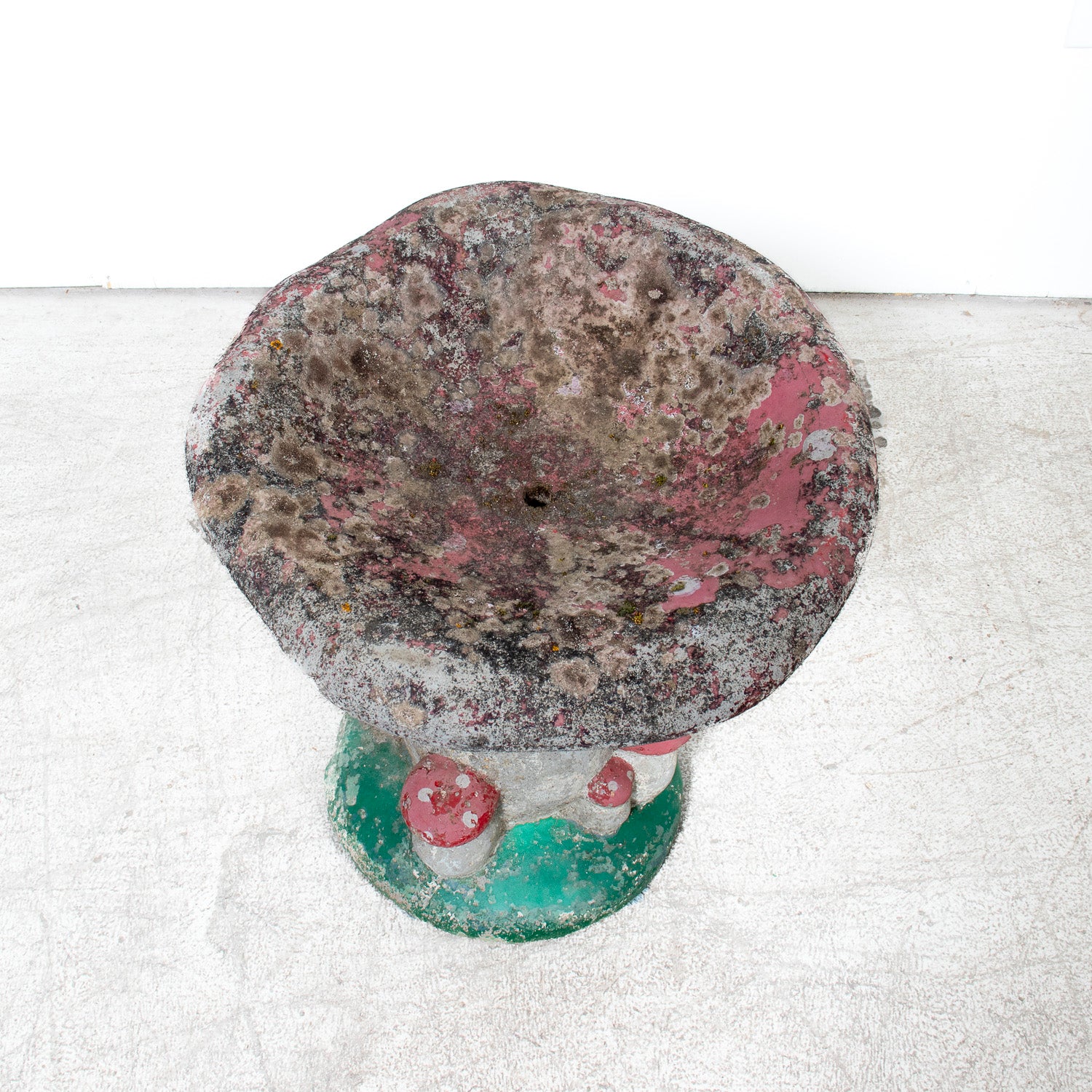 Mid-20th Century French Cast Concrete Mushroom Garden Seat or Stool