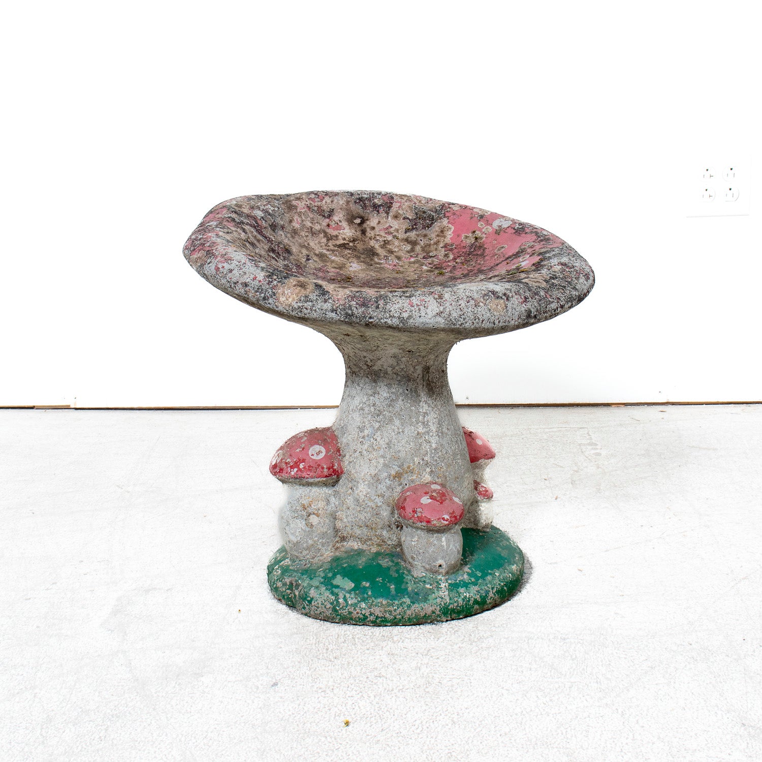 Mid-20th Century French Cast Concrete Mushroom Garden Seat or Stool