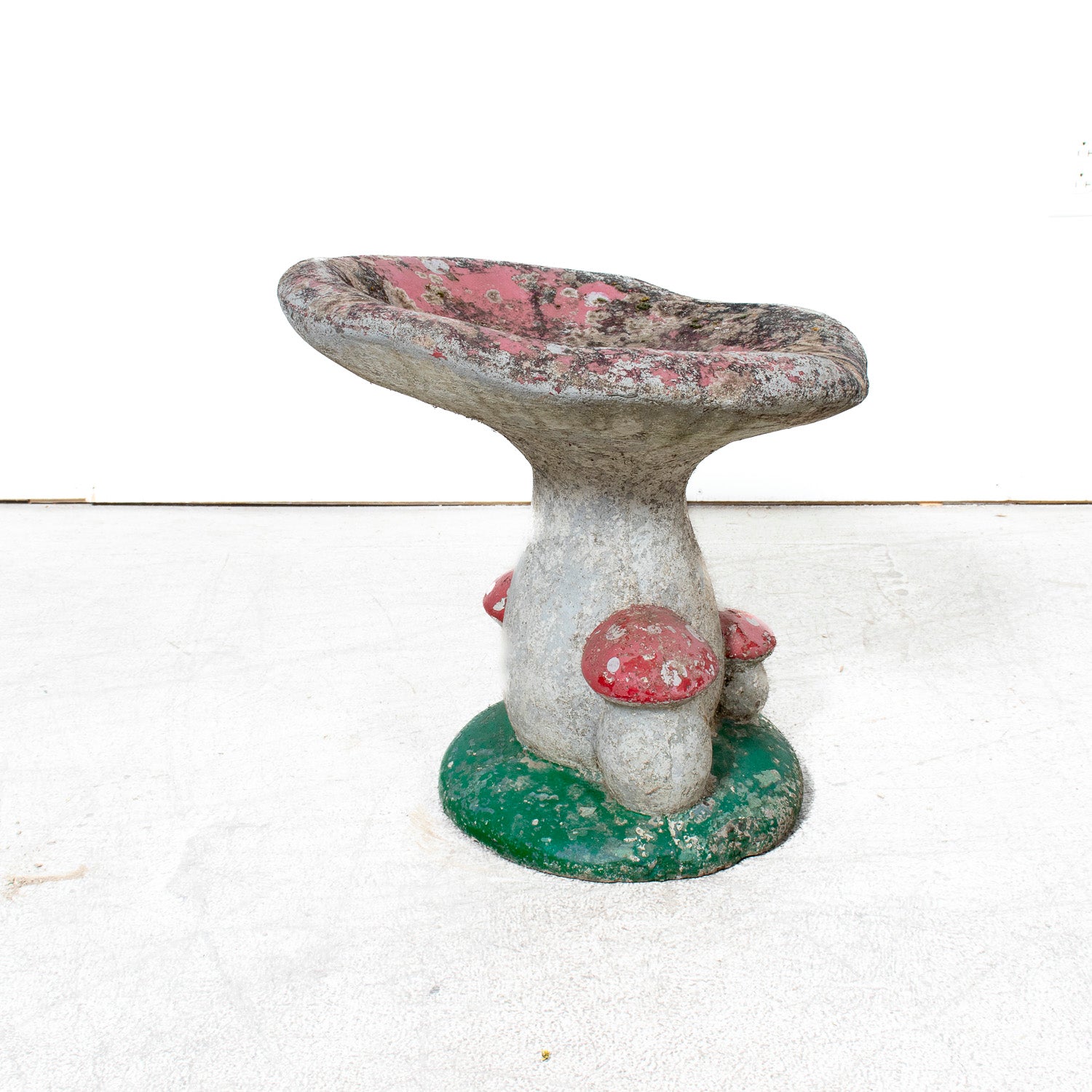 Mid-20th Century French Cast Concrete Mushroom Garden Seat or Stool