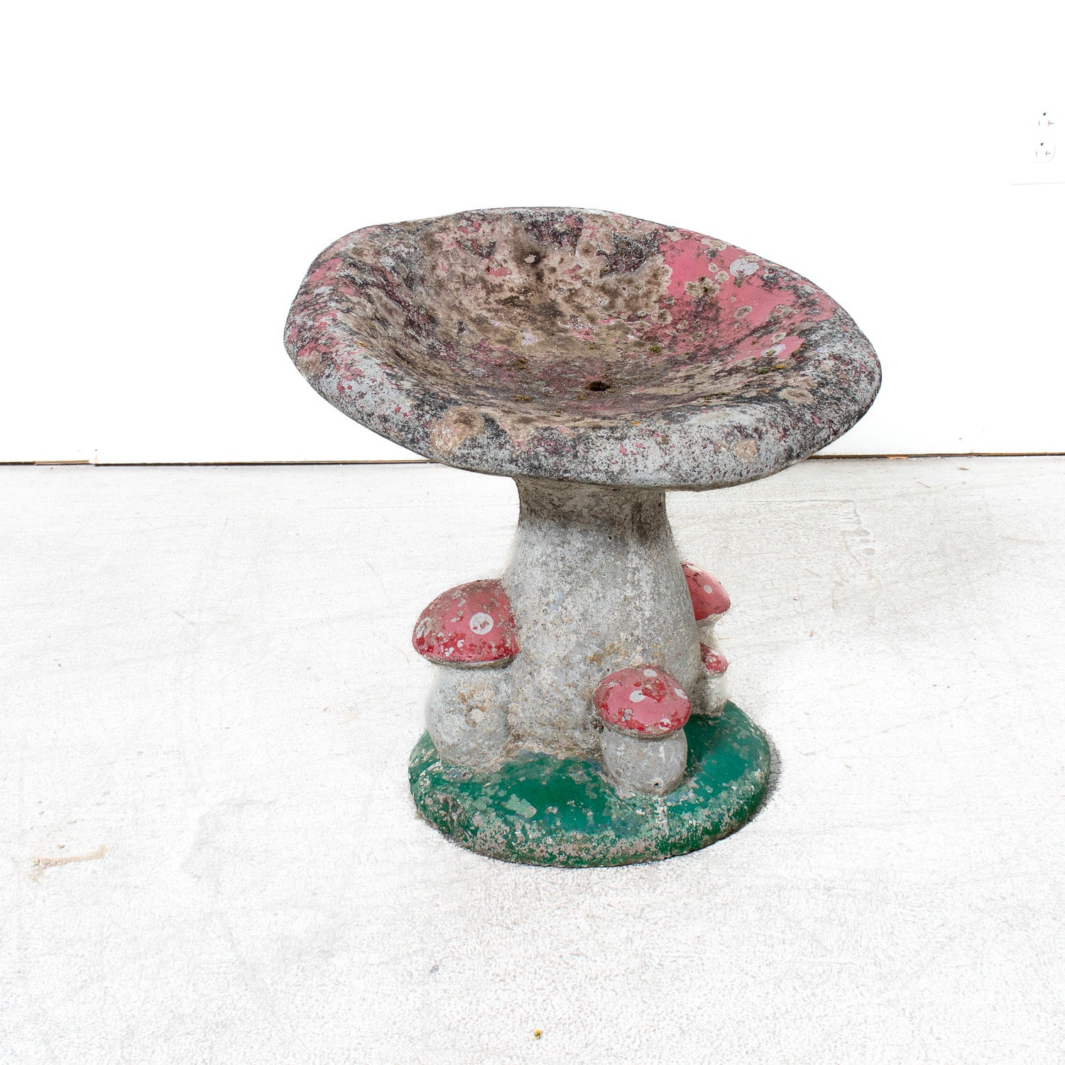 Mid-20th Century French Cast Concrete Mushroom Garden Seat or Stool
