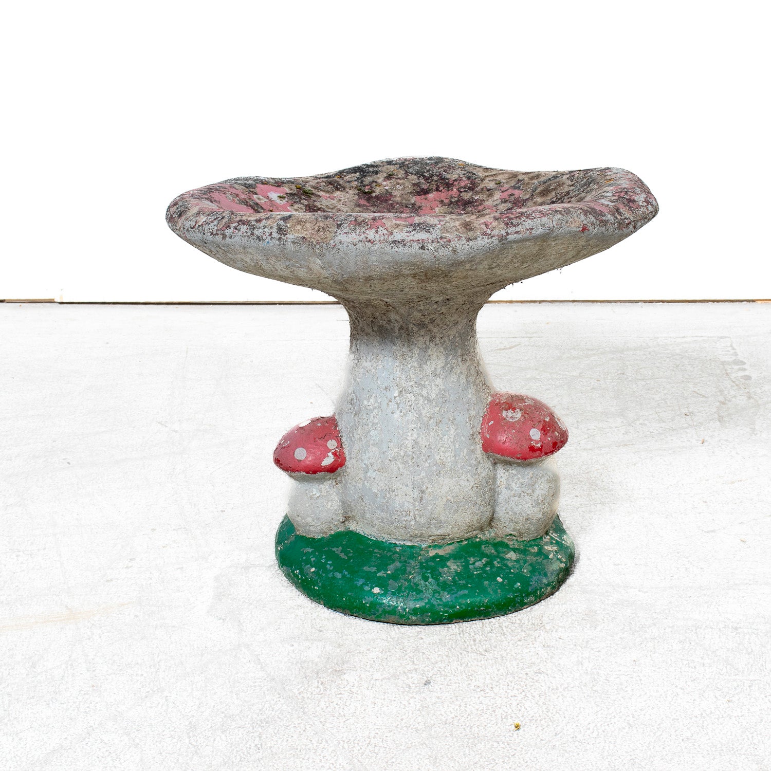 Mid-20th Century French Cast Concrete Mushroom Garden Seat or Stool