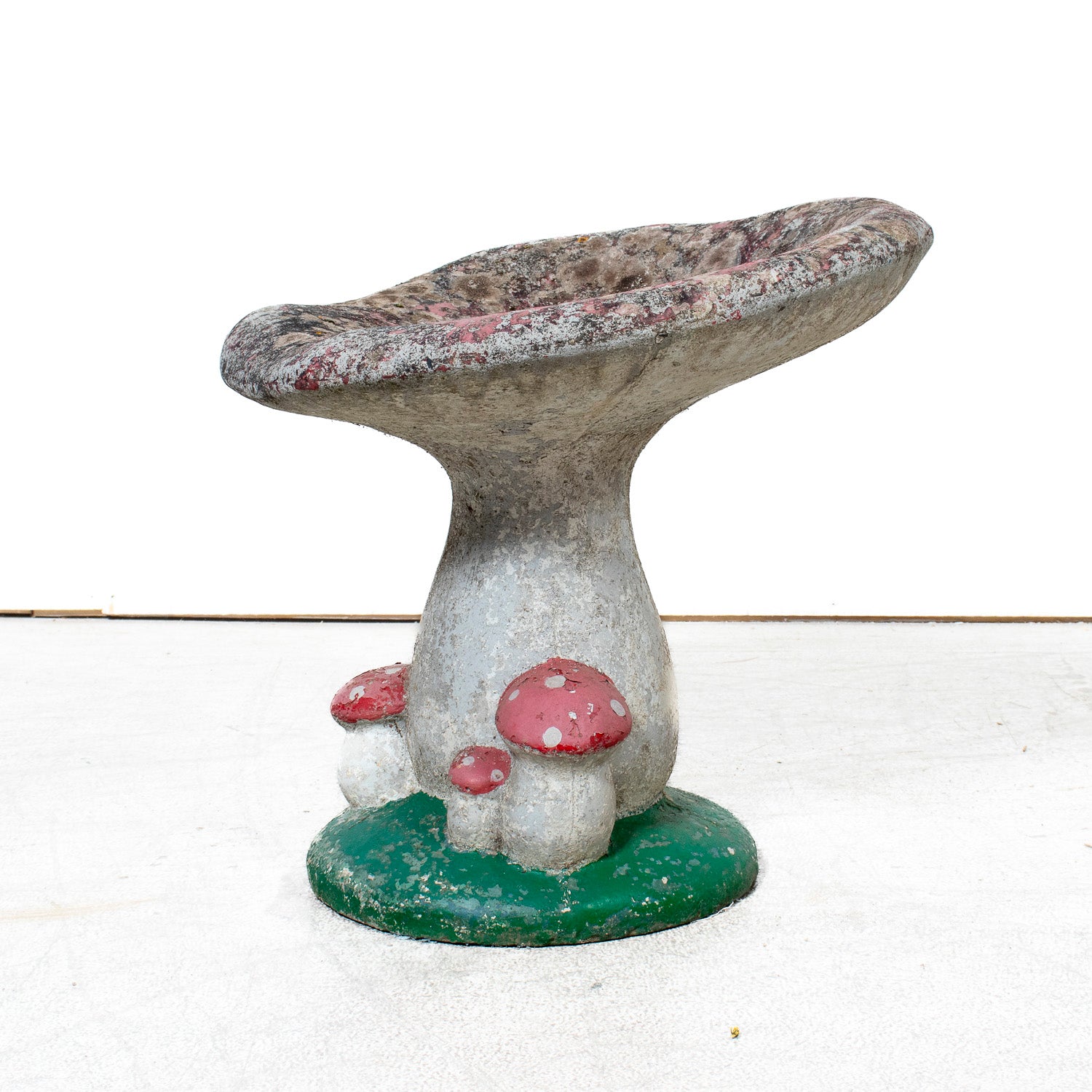 Mid-20th Century French Cast Concrete Mushroom Garden Seat or Stool