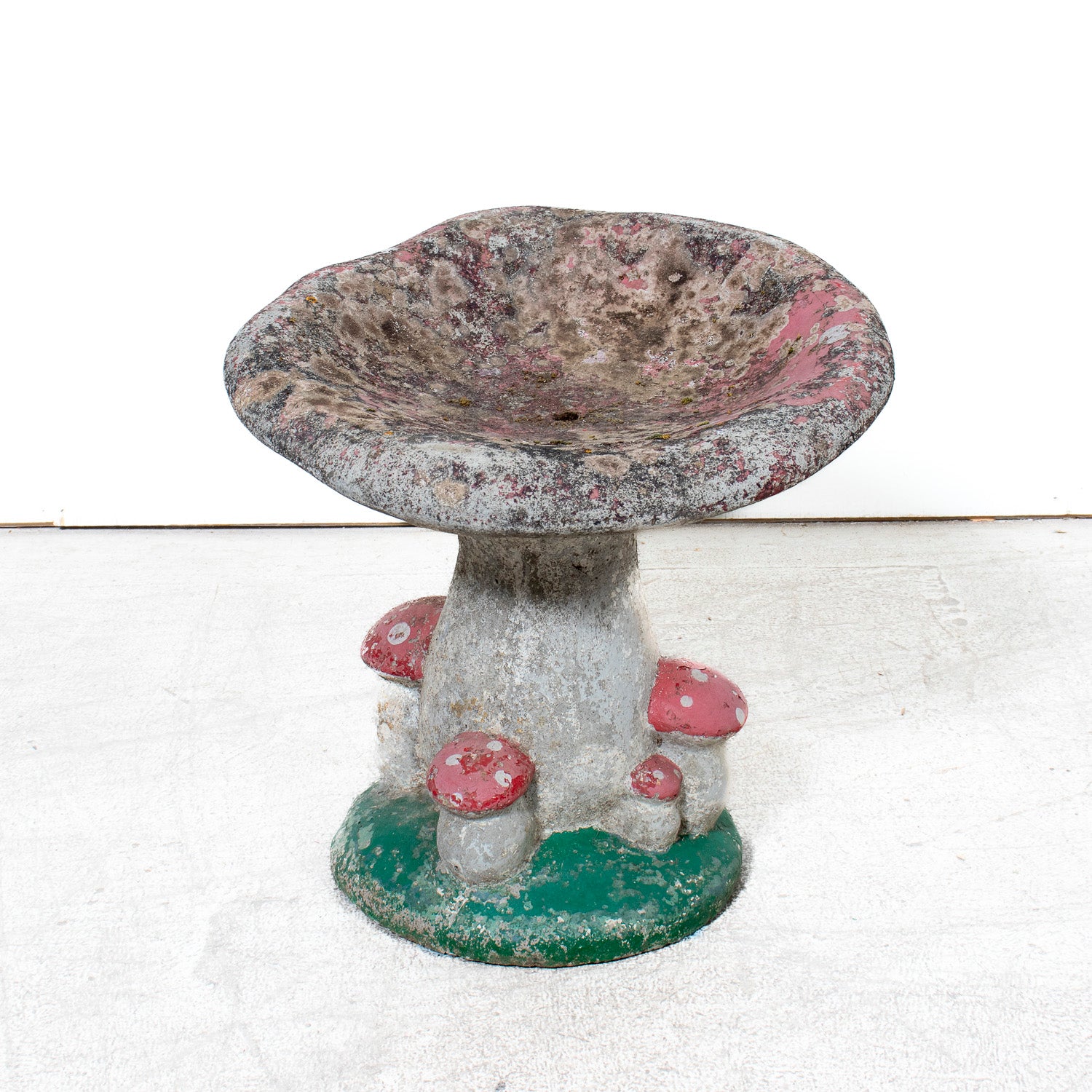 Mid-20th Century French Cast Concrete Mushroom Garden Seat or Stool