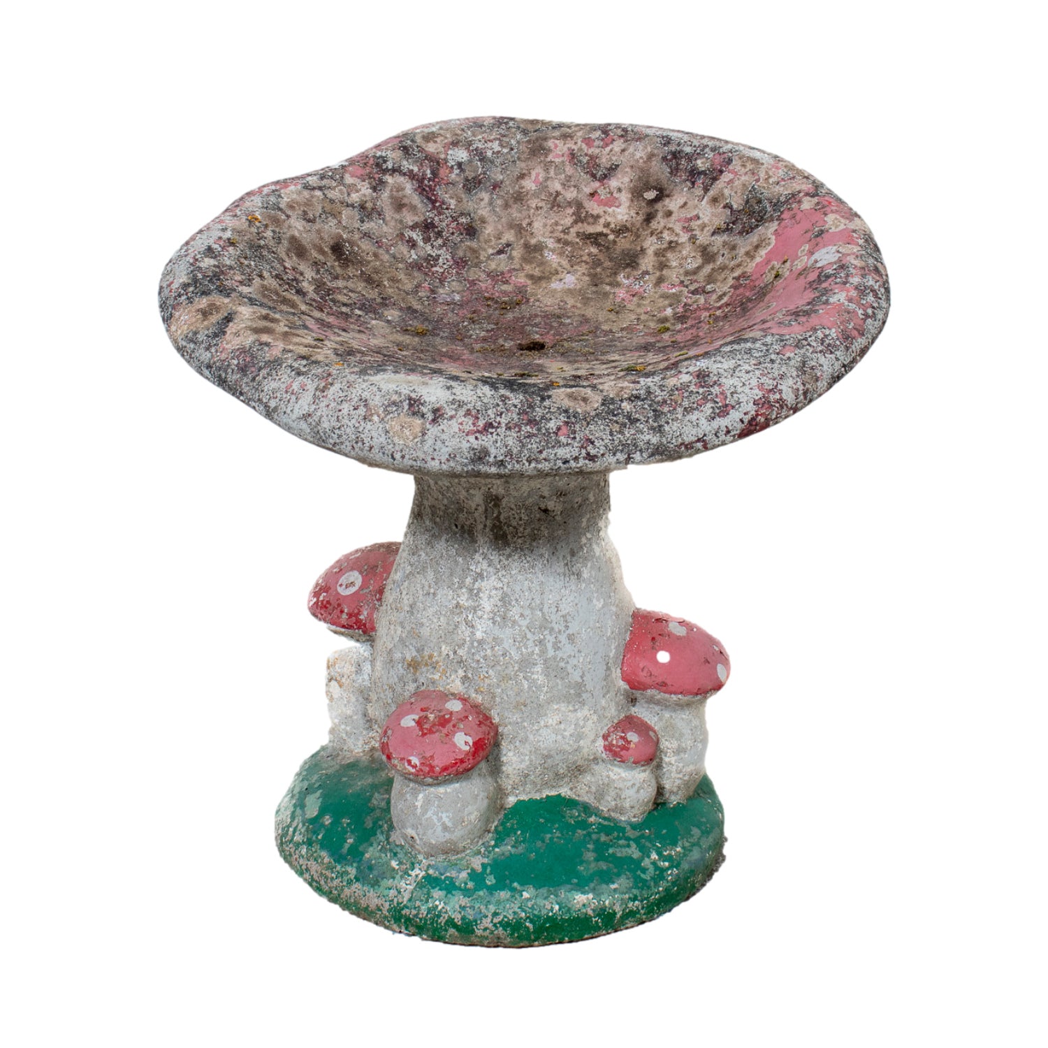 Mid-20th Century French Cast Concrete Mushroom Garden Seat or Stool