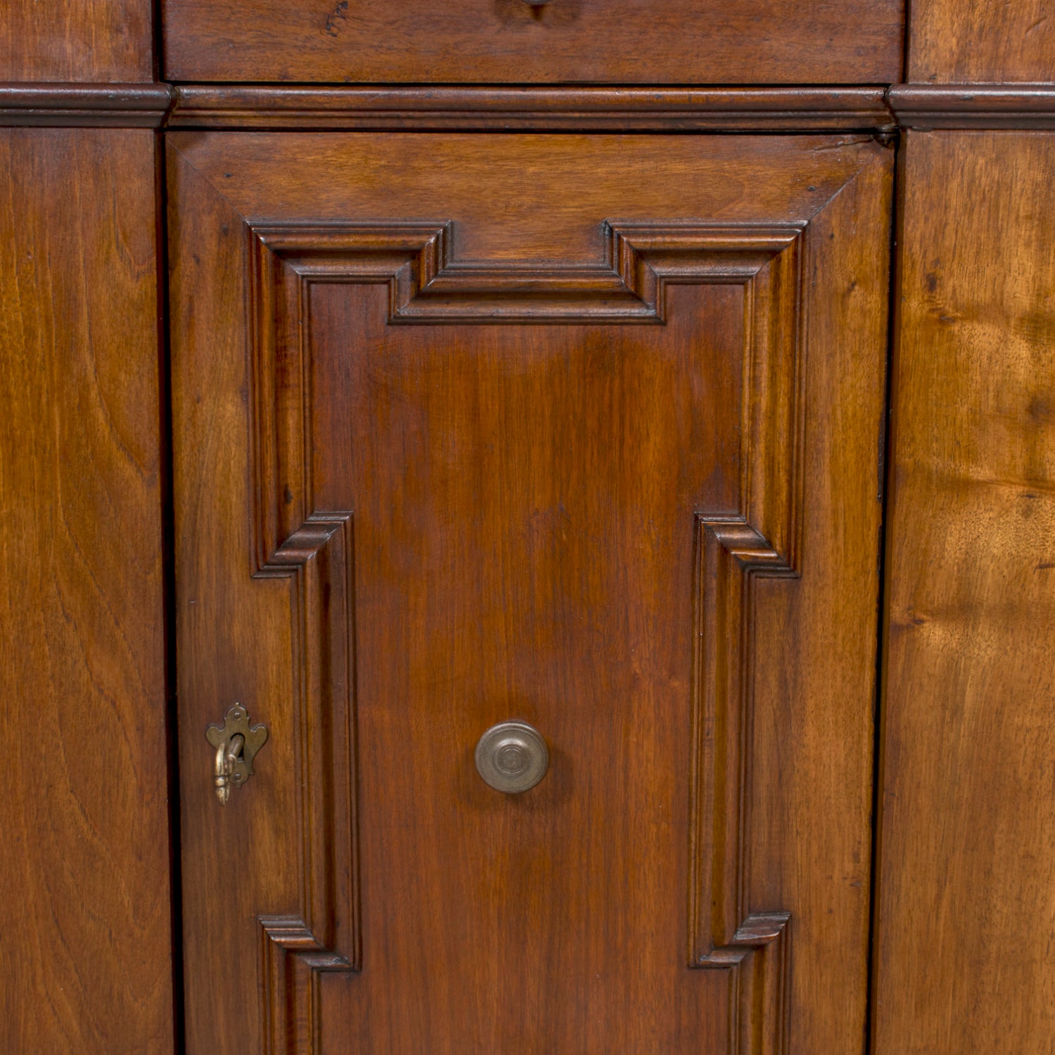 Late 18th Century Carved Italian Baroque Style Walnut Credenza Scantonata
