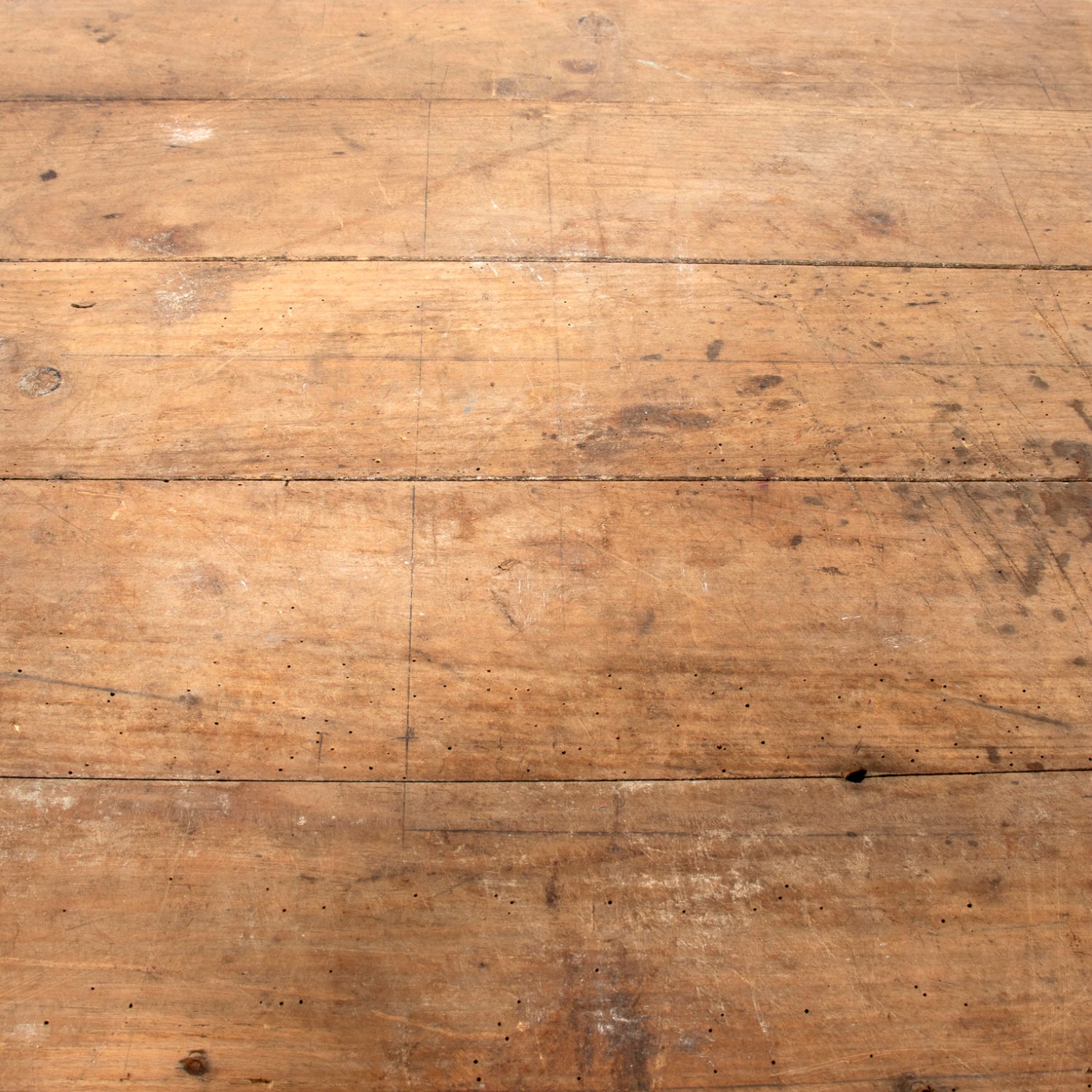 19th Century Spanish Catalan Rustic Bleached Oak Trestle Table with Iron Stretcher