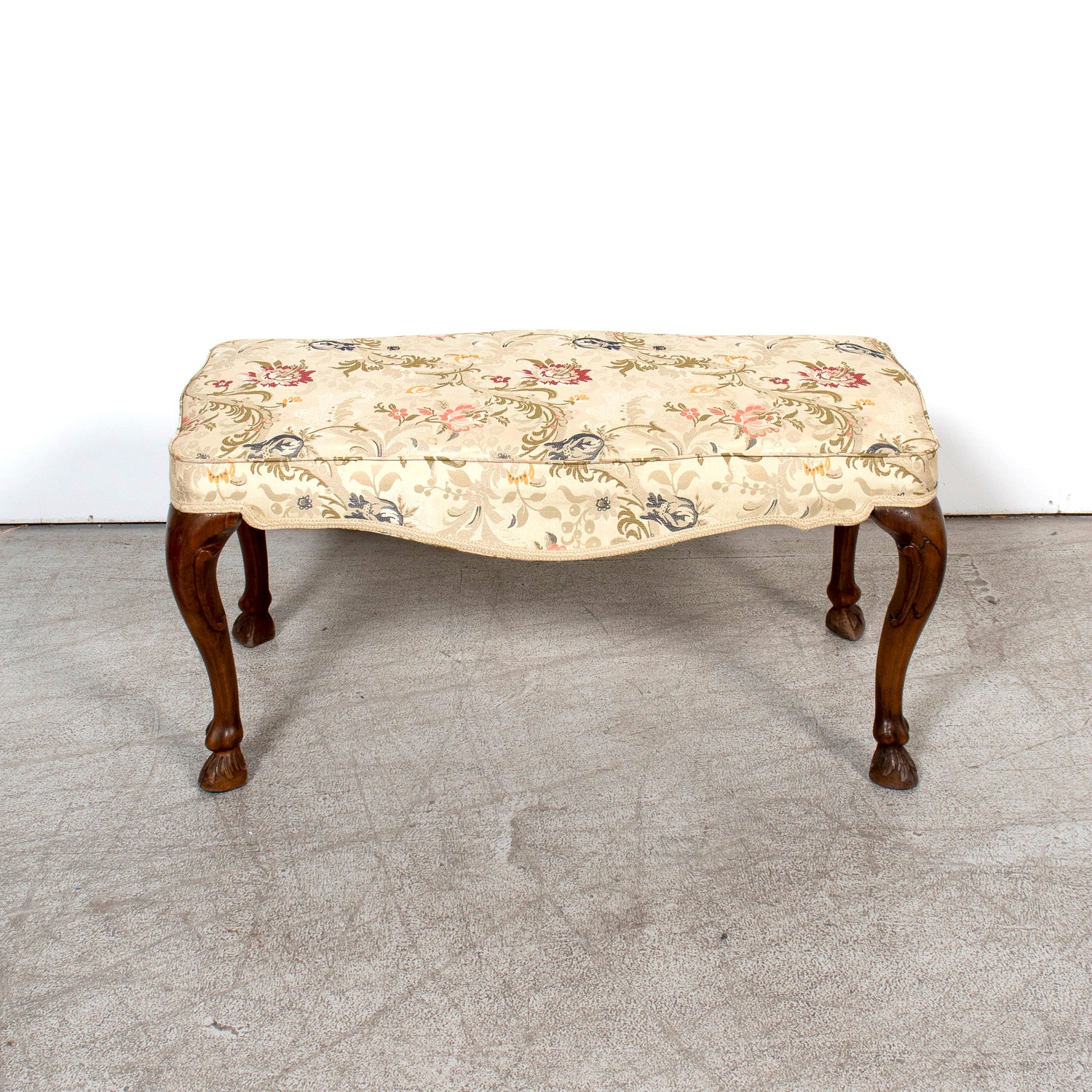 Mid-18th Century French Louis XV Period Carved Walnut Lyonnais Bench