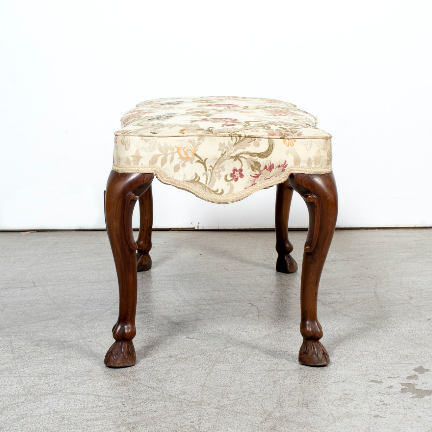 Mid-18th Century French Louis XV Period Carved Walnut Lyonnais Bench
