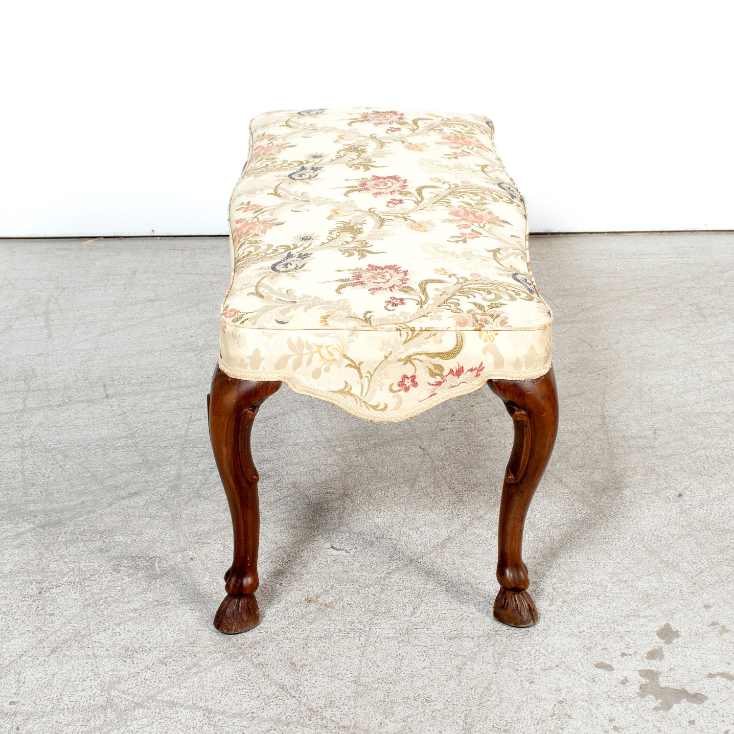 Mid-18th Century French Louis XV Period Carved Walnut Lyonnais Bench