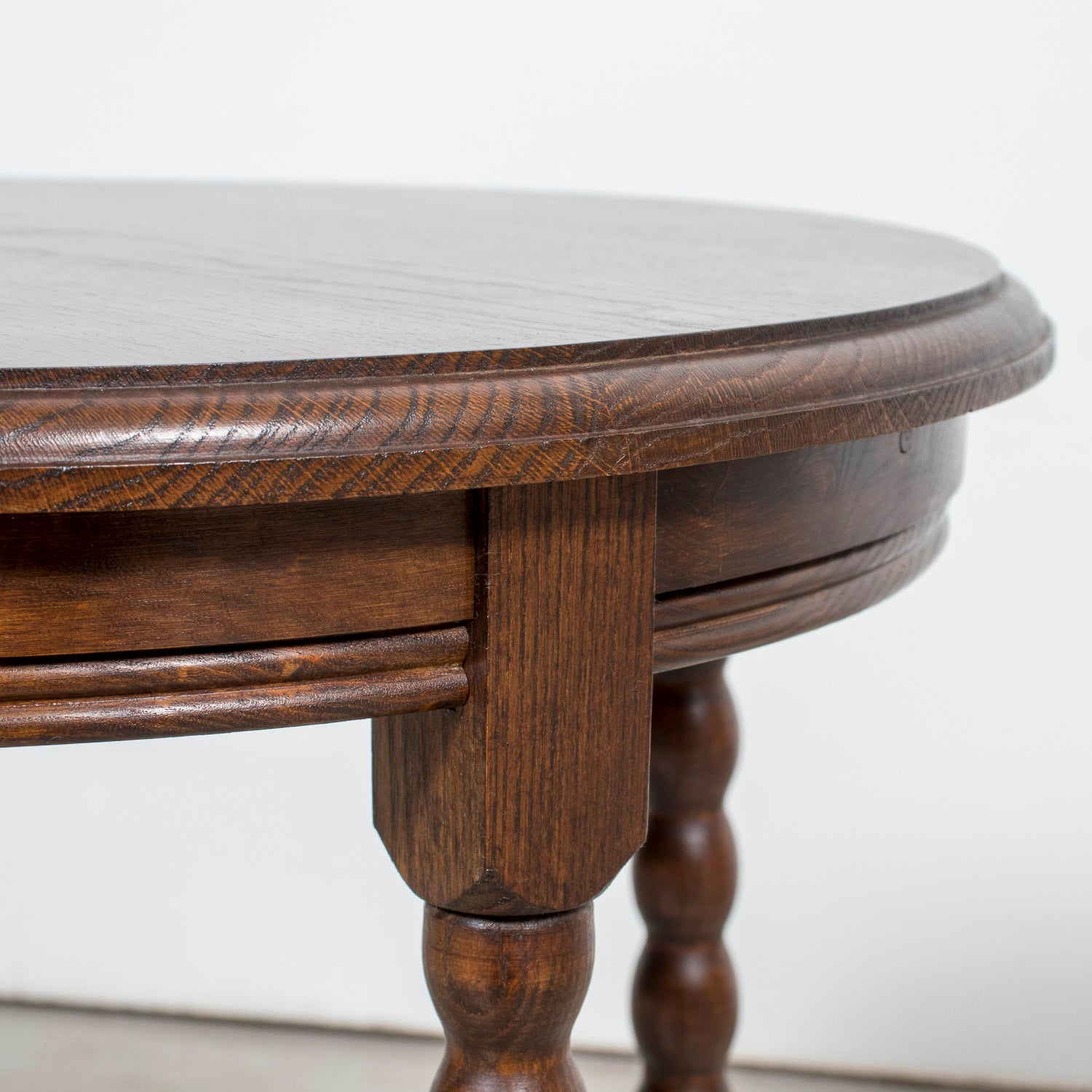 Pair of French Louis XIII Style Round Bobbin Leg Side Tables