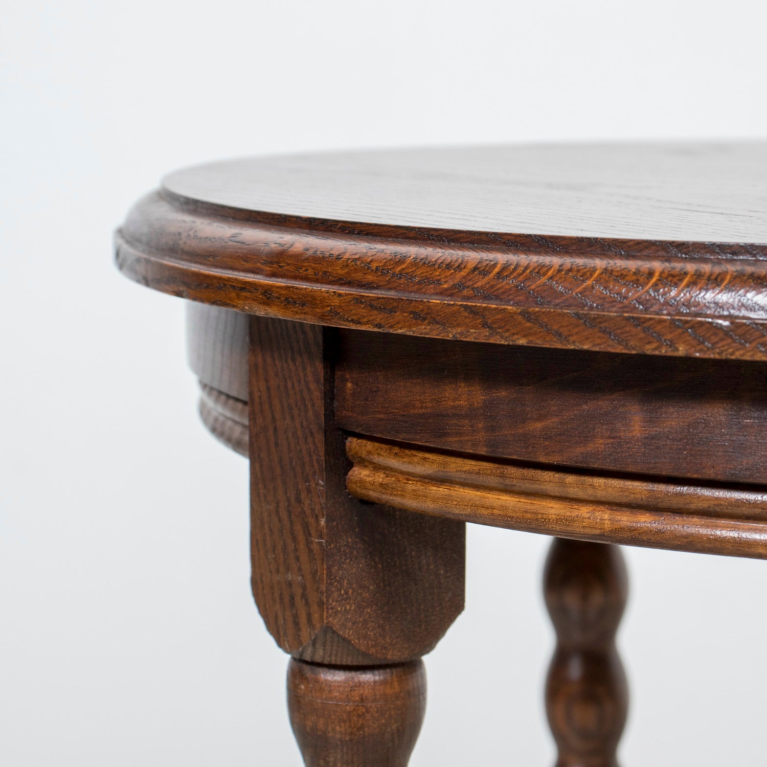 Pair of French Louis XIII Style Round Bobbin Leg Side Tables