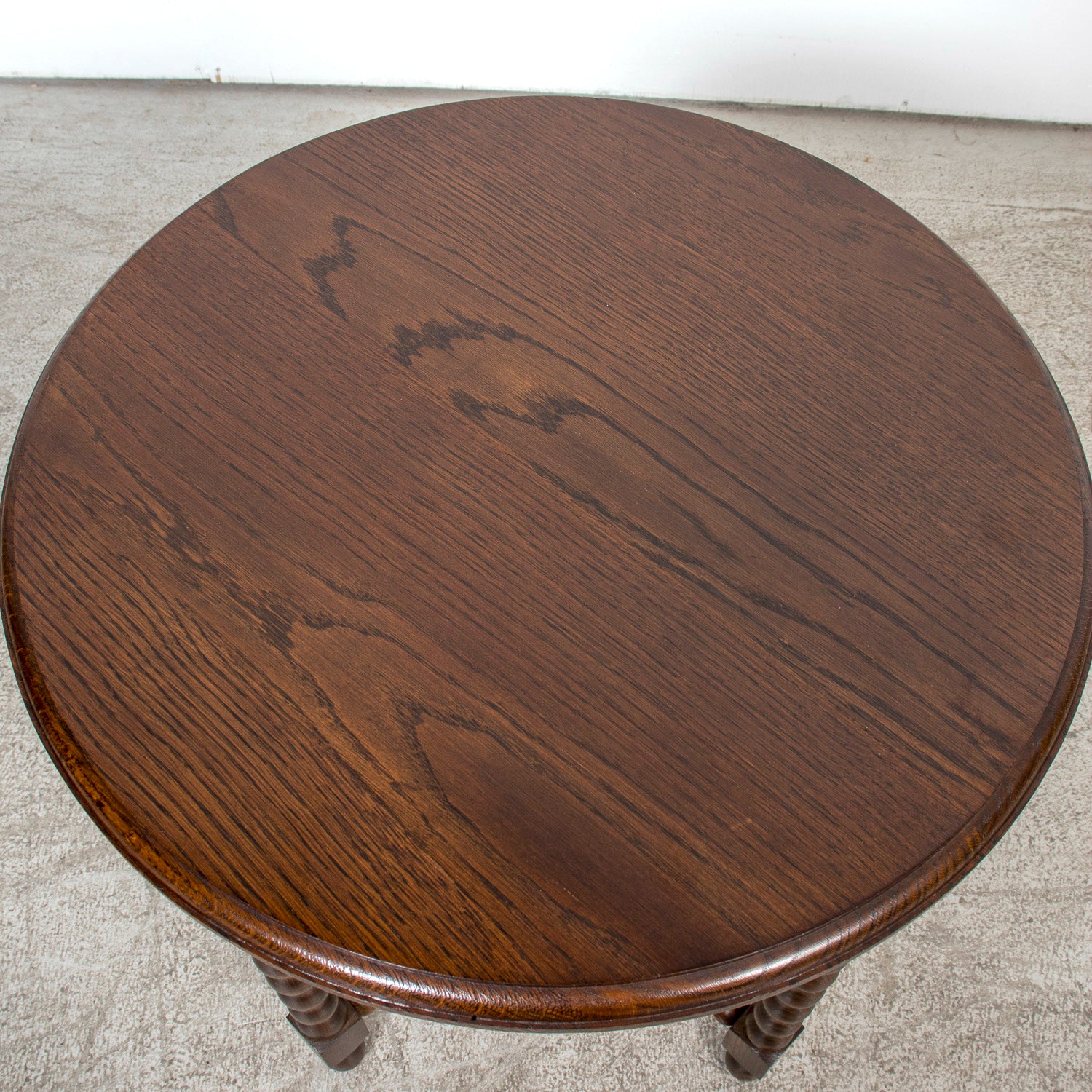 Pair of French Louis XIII Style Round Bobbin Leg Side Tables