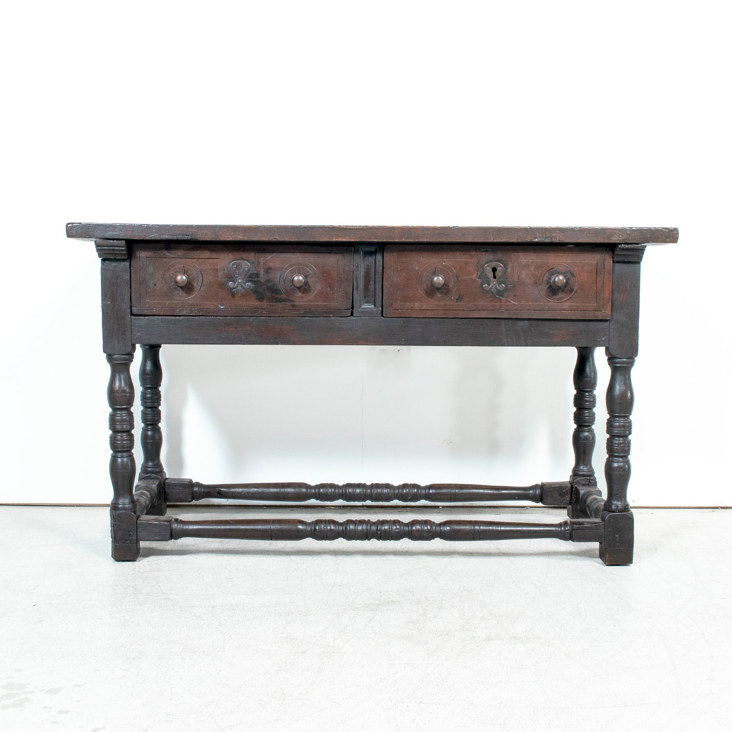Mid-18th Century Primitive Spanish Catalan Walnut Center Table or Table de Milieu
