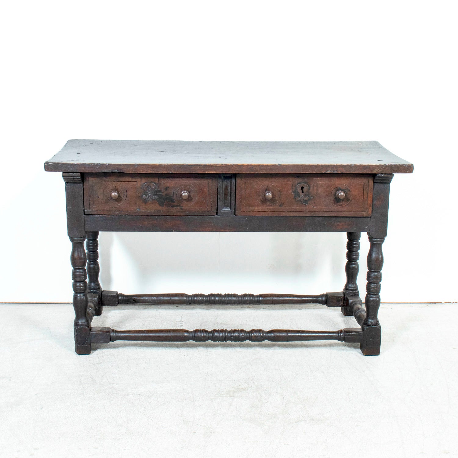 Mid-18th Century Primitive Spanish Catalan Walnut Center Table or Table de Milieu