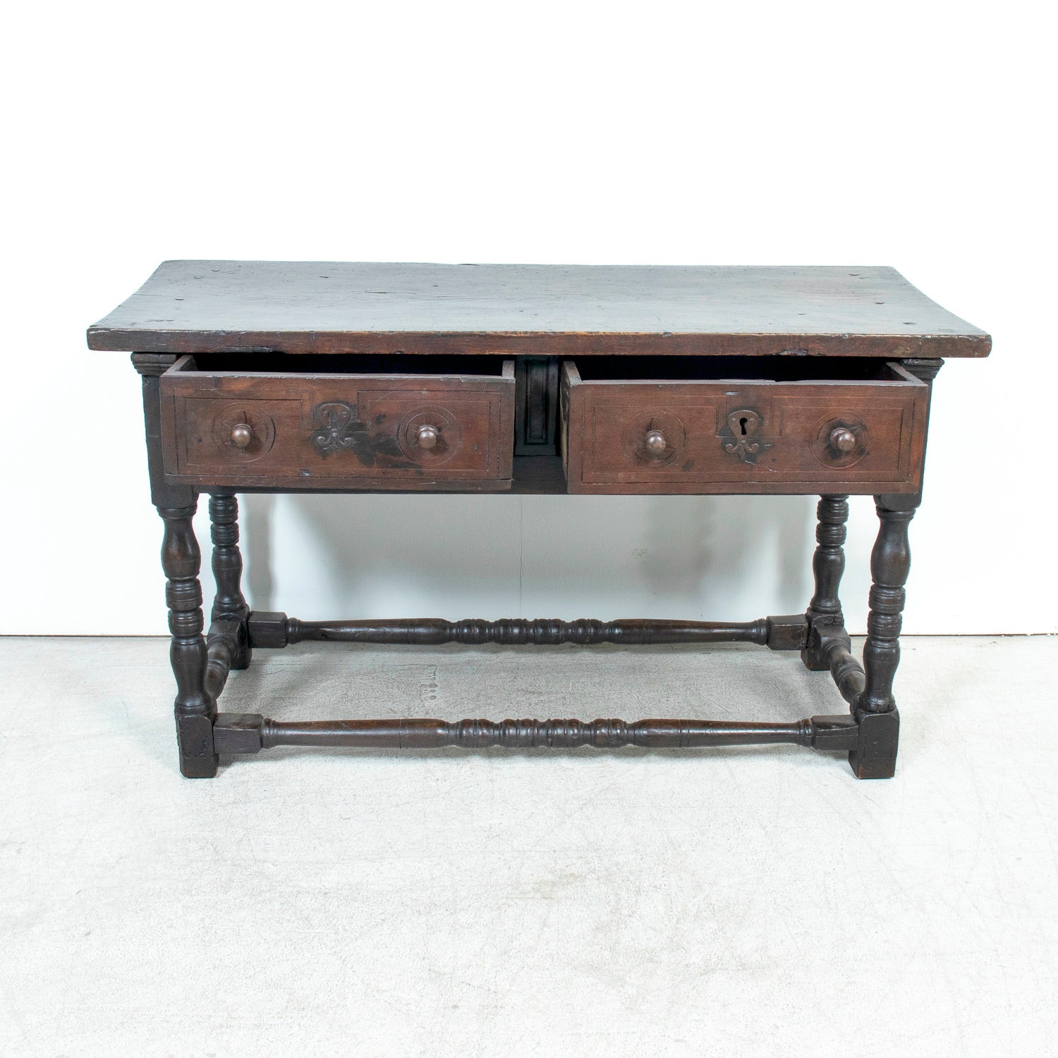 Mid-18th Century Primitive Spanish Catalan Walnut Center Table or Table de Milieu