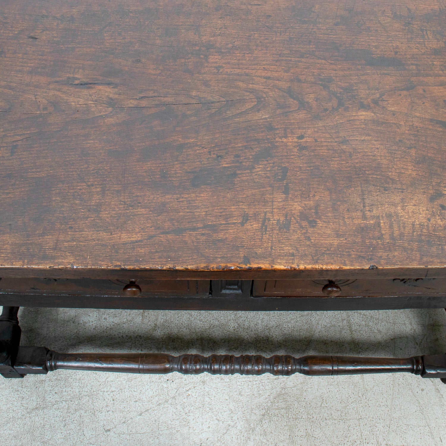 Mid-18th Century Primitive Spanish Catalan Walnut Center Table or Table de Milieu