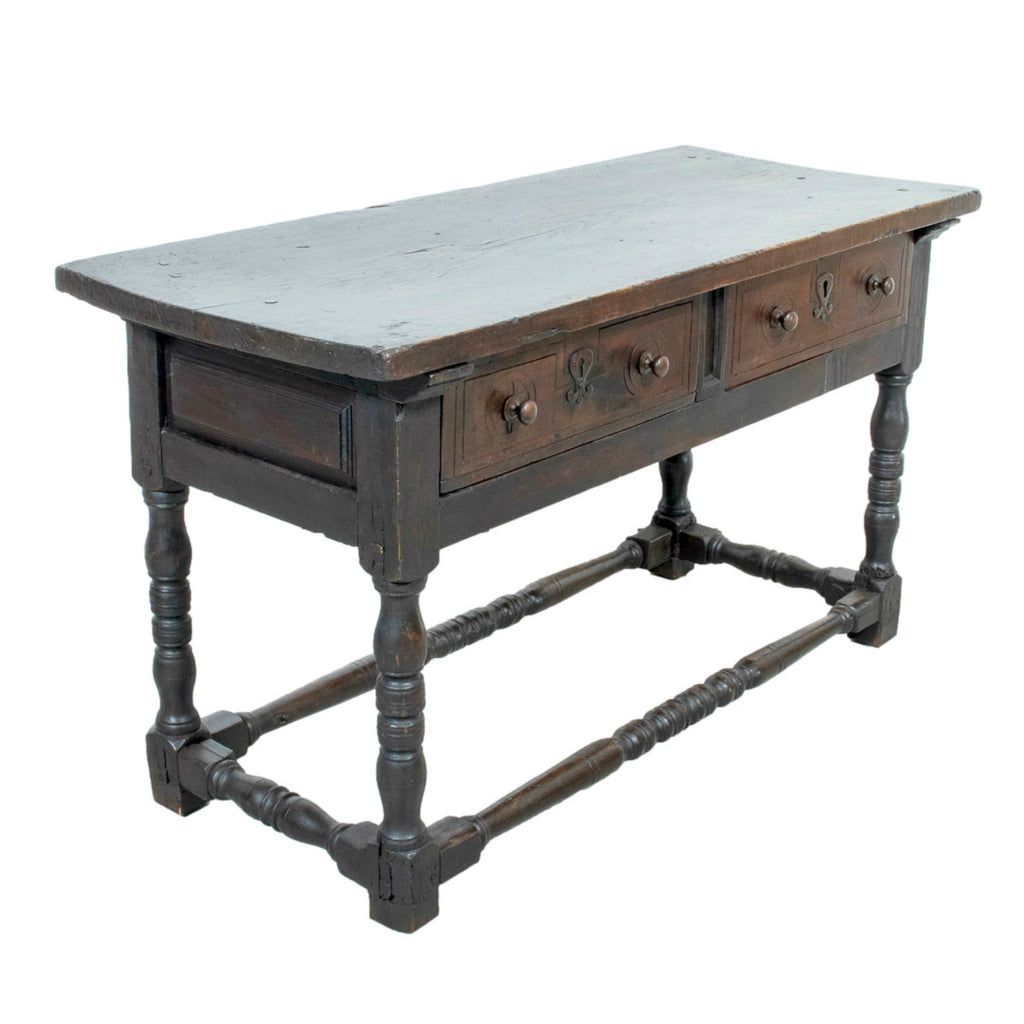 Mid-18th Century Primitive Spanish Catalan Walnut Center Table or Table de Milieu