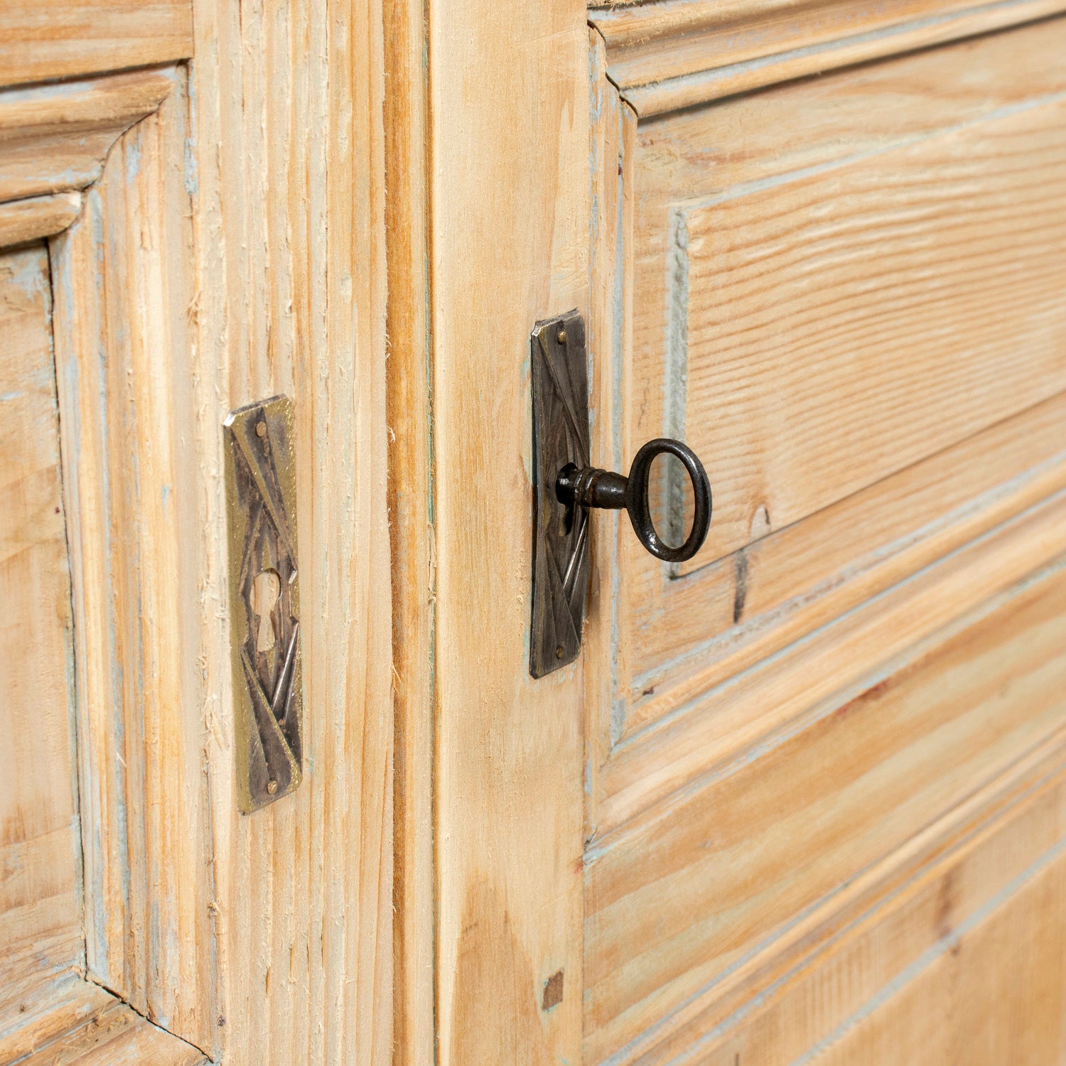 Mid-19th Century Antique French Louis Philippe Period Bleached Pine Armoire