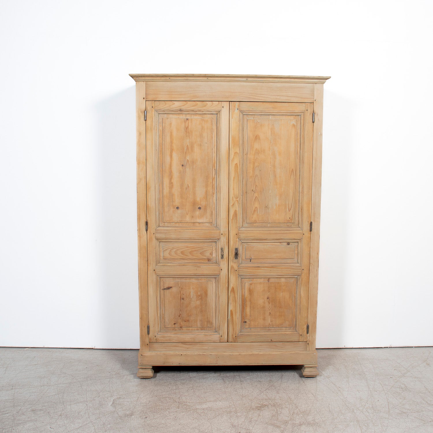 Mid-19th Century Antique French Louis Philippe Period Bleached Pine Armoire